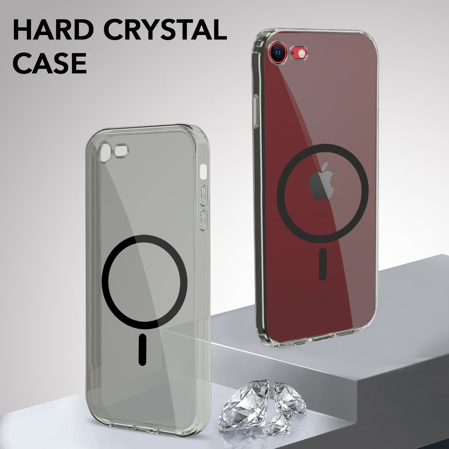 For iPhone SE 2020 | SE 2022 Back Cover Case Lifetime Anti-Yellow MagSafe Compatible Clear (Sleek Hard Crystal | Shockproof and Camera Protection)