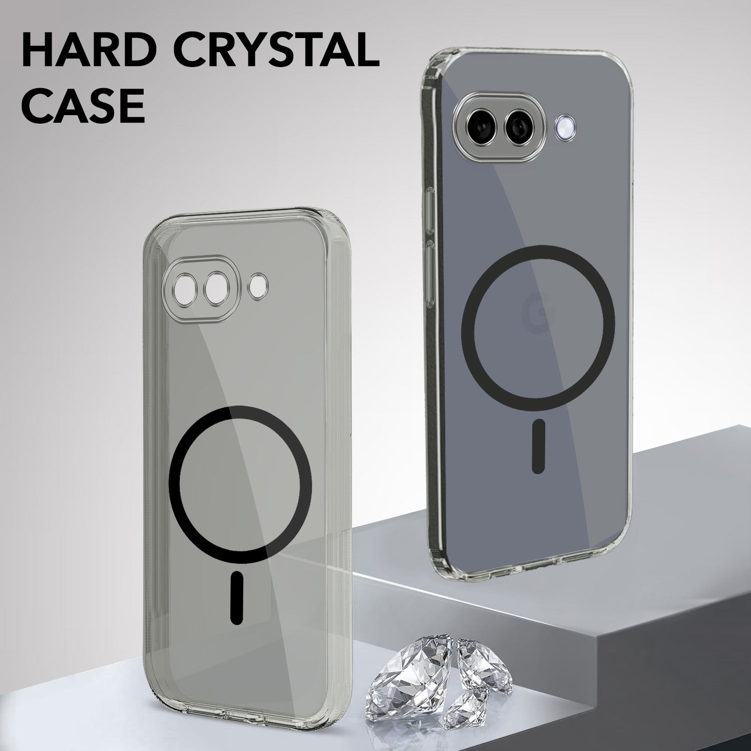 For Google Pixel 9A Back Cover Case Lifetime Anti-Yellow MagSafe Compatible Clear (Sleek Hard Crystal | Shockproof and Camera Protection)