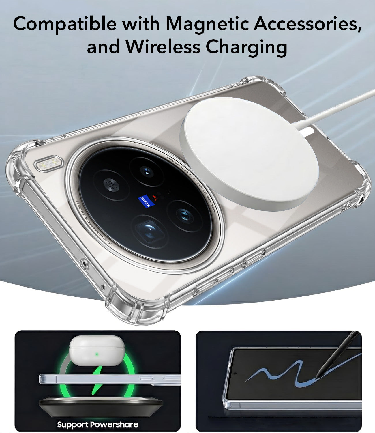 For Vivo X200 Pro Back Cover Shockproof Crystal-Clear (Magsafe Wireless Support | Drop & Camera Protection | Hard Polycarbonate)