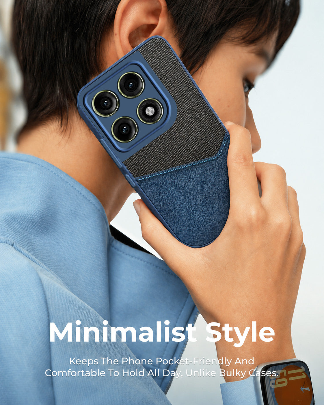 For Motorola Moto Edge 70 Pro Back Cover Case (Dual PU Leather Stitch | Professional Minimalist | Soft and Flexible)