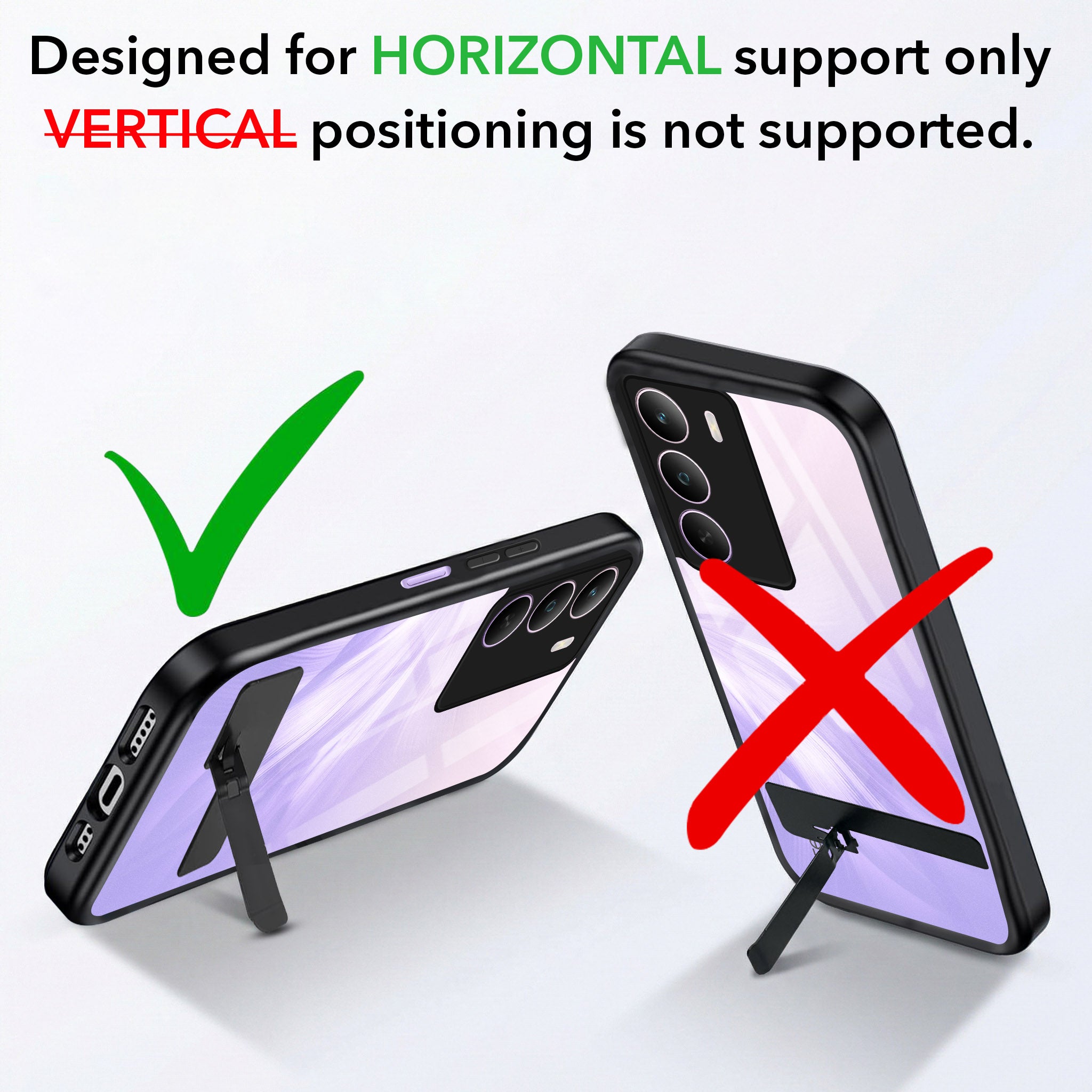 For Realme P3 lite Back Cover Case (Built-in Stand | Lifetime Anti Yellow | Kickstand Shockproof | Camera Protection | MagSafe Compatible)