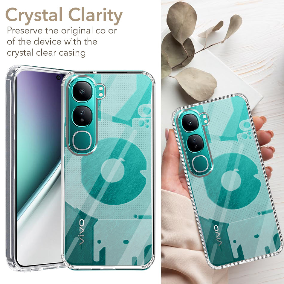 For Vivo Y300 Back Cover (Silicone Matte Shockproof Case with Camera Protection | Soft and Flexible | Transparent)