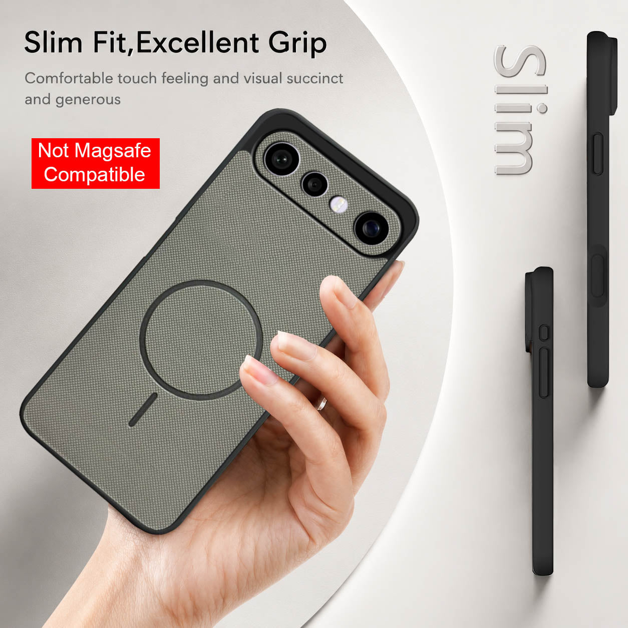 For X300 FE Back Cover Case PU Leather (Texture Grip Design | Professional Minimalist | Camera Protection | Soft and Flexible)