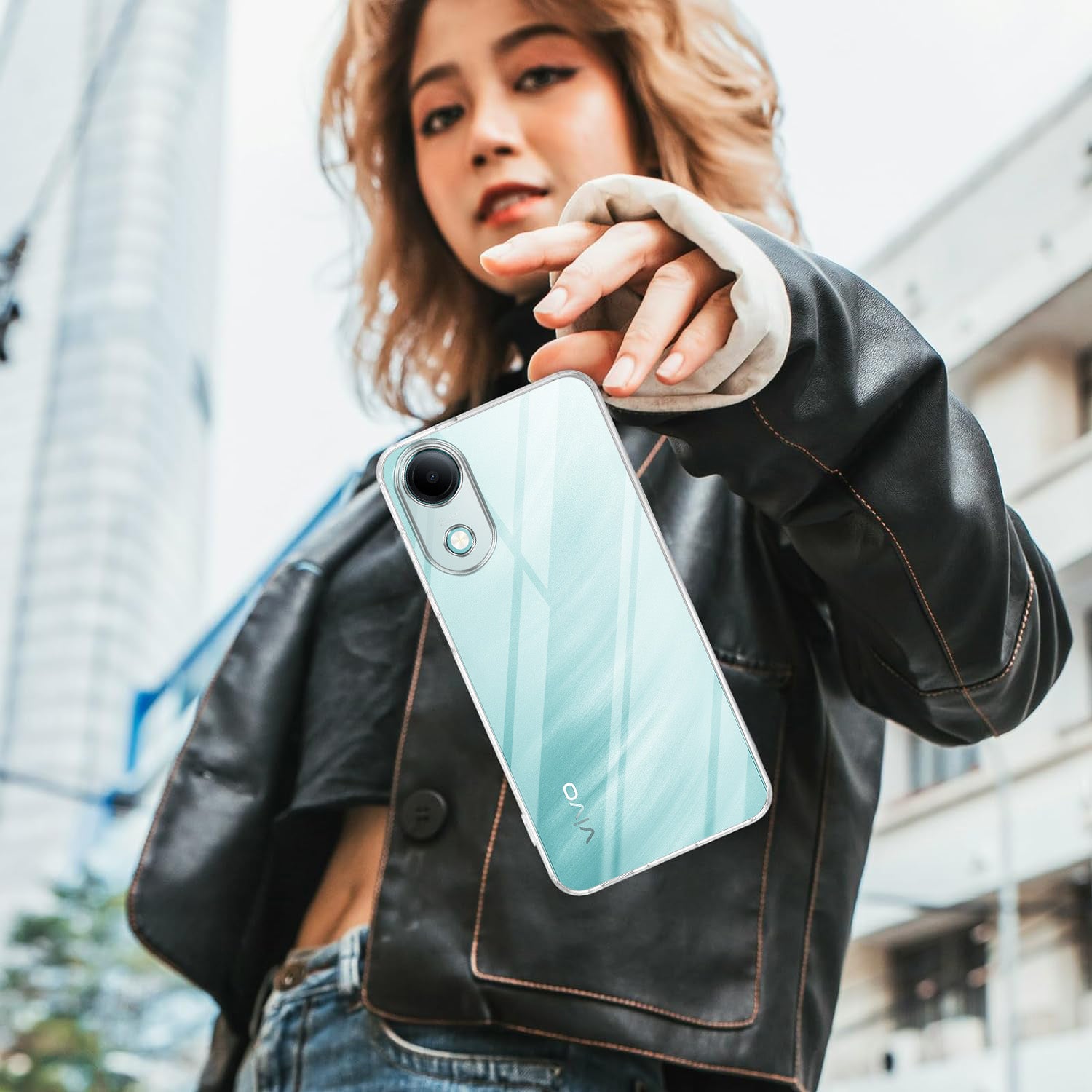 For Vivo T5e 4G Back Cover Case Silicone (Clear Shockproof Case with Camera Protection | Soft and Flexible | Transparent)