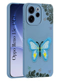 For Oppo Reno 15c Back Cover Case (Soft Butterfly Embroidery | Women Teen Girls | Camera Protection| Matte Silicone)