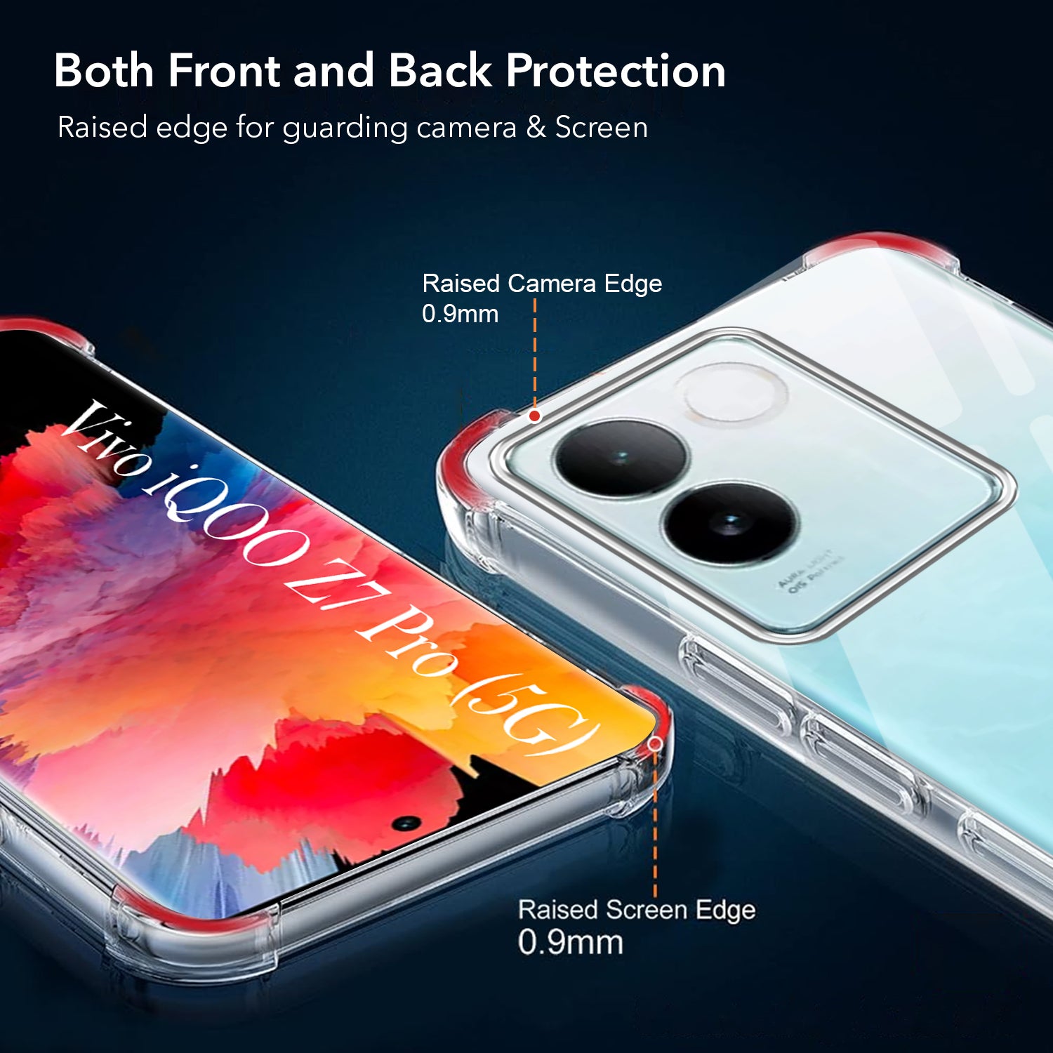 For Vivo iQOO Z7 Pro Back Cover Shockproof Crystal-Clear (Drop & Camera Protection | Hard Polycarbonate)