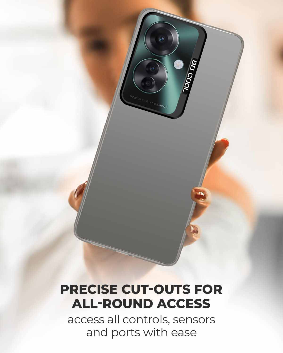 For Oppo Reno11 F 5G | Oppo Reno 11F 5G Hard Back Cover Case (Velvet Touch | Professional Glossy Finish | Camera Protection Bump)