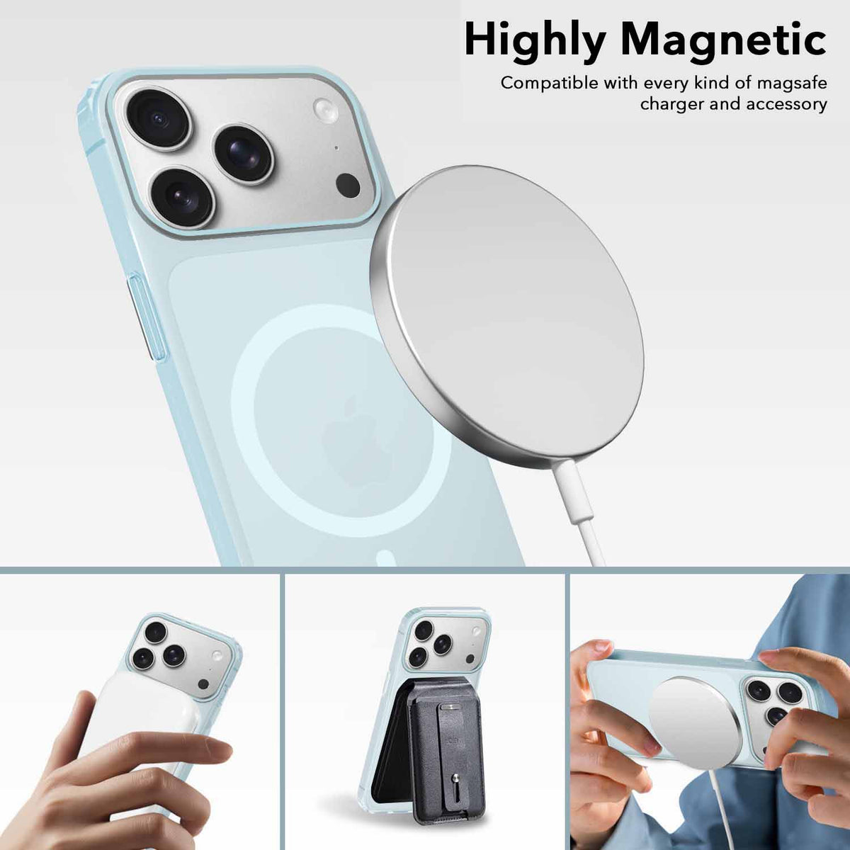 For iPhone 17 Pro | iPhone 18 Pro Back Cover Case (Frosted Matte Feel | MagSafe Compatible Wireless Charging)