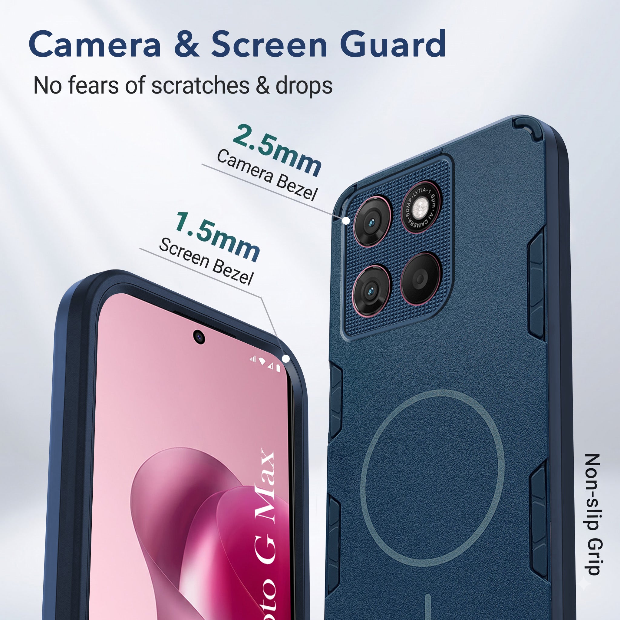 For Motorola Moto G Max Back Cover Case (Slim Hybrid Armor | Shockproof Camera Protection | Rugged Dual Layer)