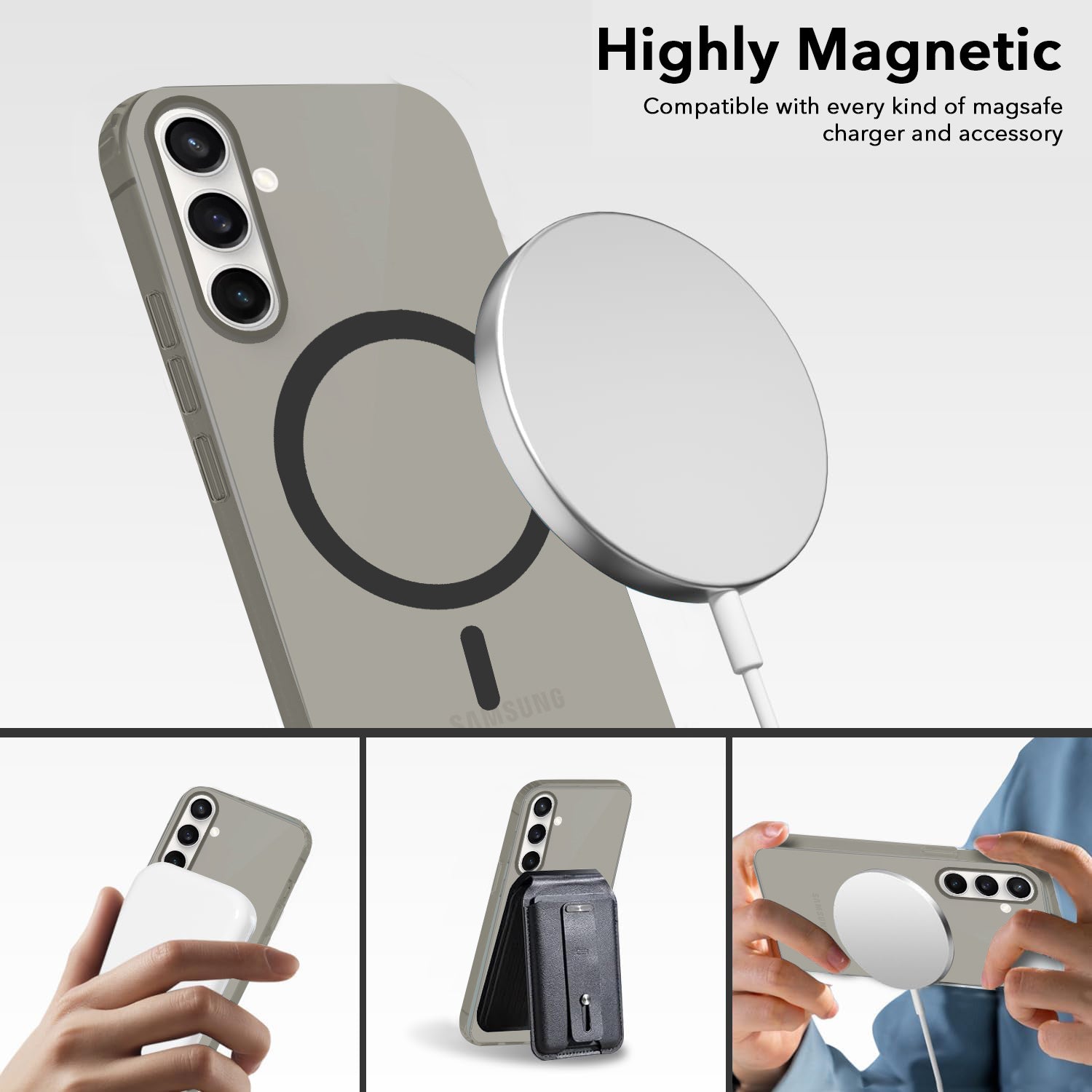 For Samsung Galaxy S23 FE 5G Back Cover Case (Frosted Matte Feel | MagSafe Compatible Wireless Charging | Polycarbonate Material)
