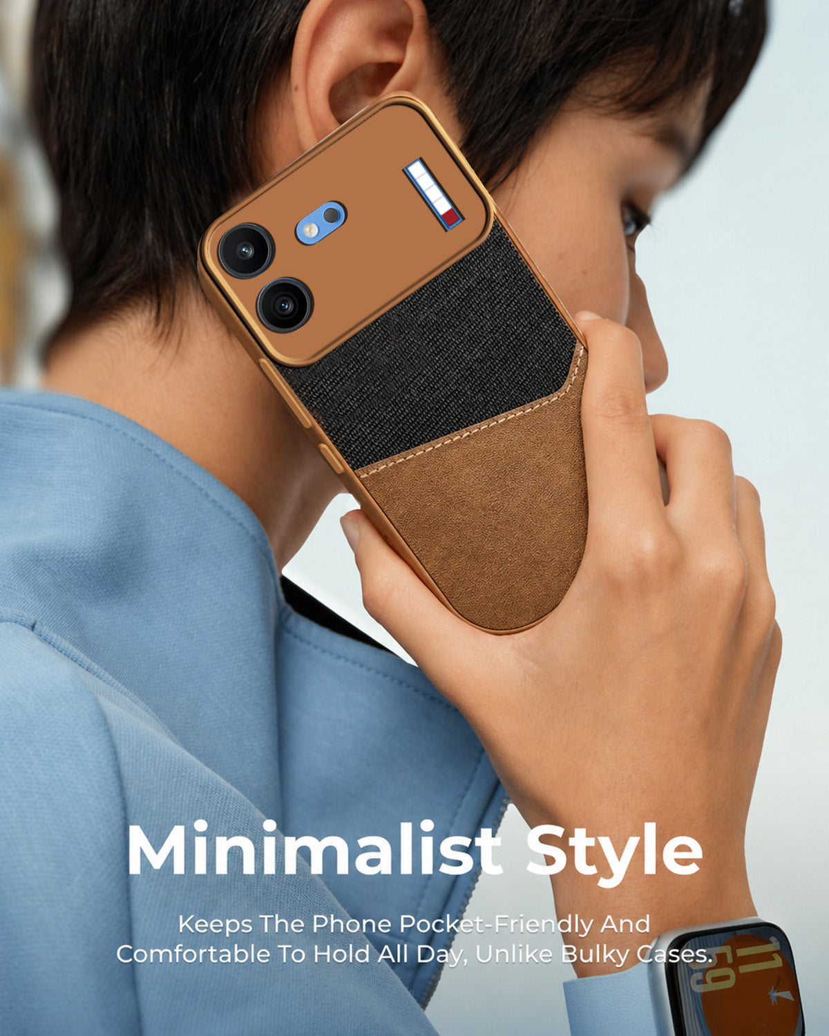 For Nothing Phone 4B 5G Back Cover Case (Dual PU Leather Stitch | Professional Minimalist | Soft and Flexible)