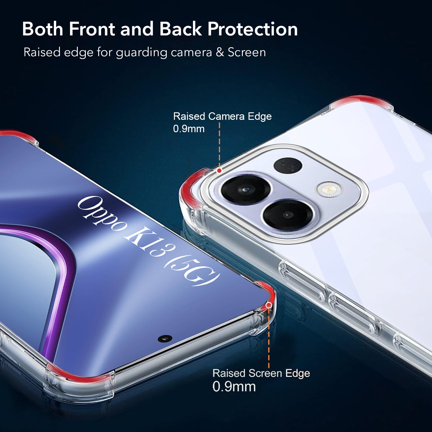 For Oppo K13 Back Cover Shockproof Crystal-Clear (Drop & Camera Protection | Hard Polycarbonate)