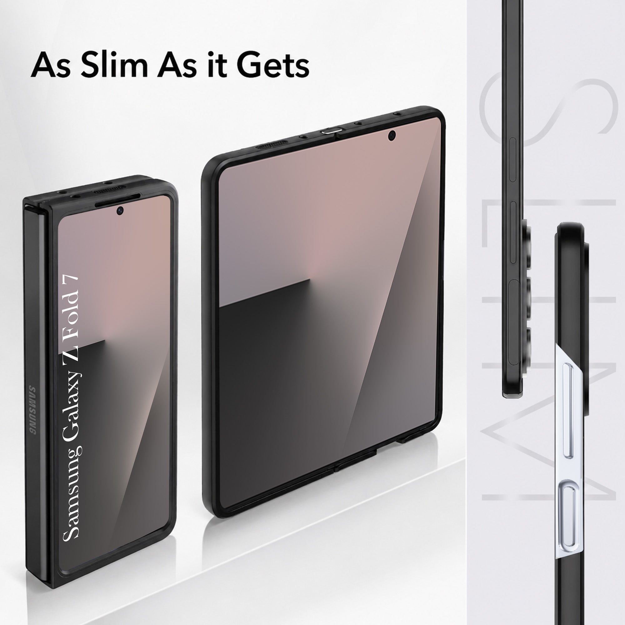 For Samsung Galaxy Z Fold 7 Back Cover Case Leather Finish (MagSafe Wireless Charging Compatible | Inside Microfiber Cloth)