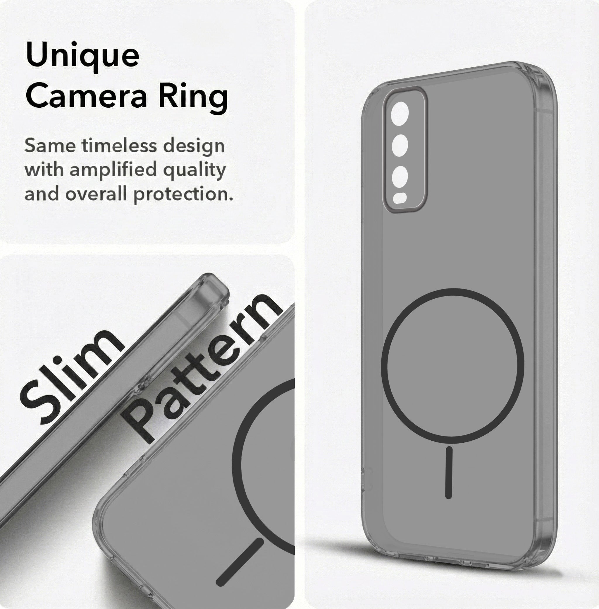 For Vivo Y20A | Y20T | Y20G Back Cover Case Silicone (Slim Paper Thin | Camera Protection Bump | Minimalist Professional | Soft Flexible)