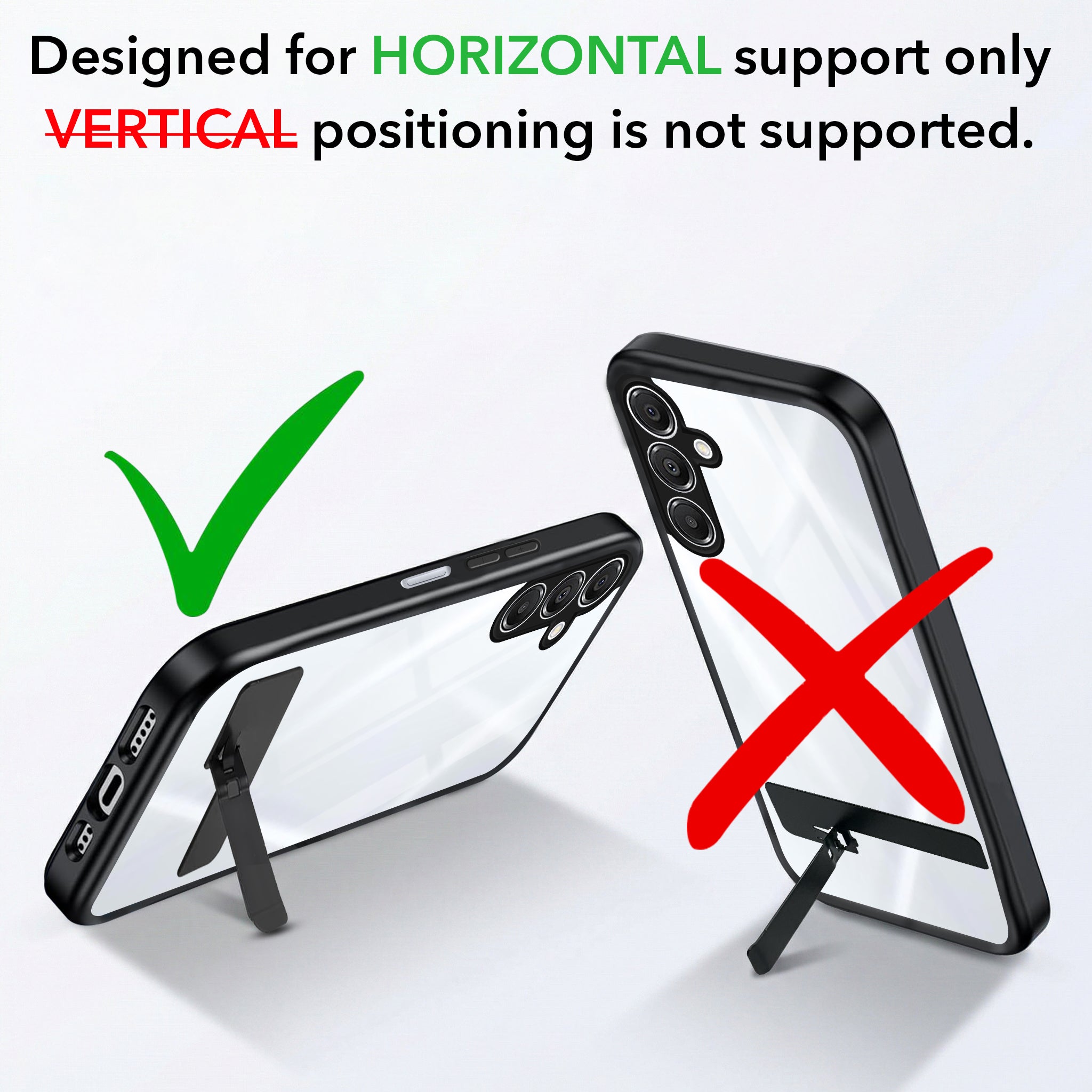 For Samsung Galaxy A16 5G Back Cover Case (Built-in Stand | Lifetime Anti Yellow | Kickstand Shockproof | Camera Protection | MagSafe Compatible)