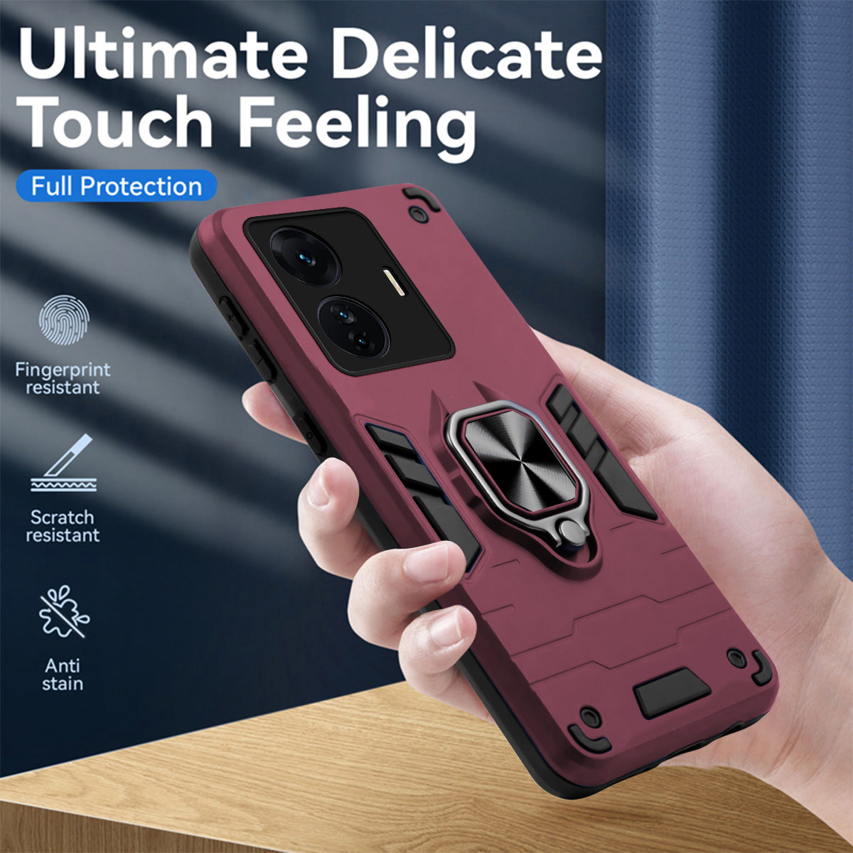 For Vivo iQOO Z6 Pro Back Cover Case (Shockproof Polycarbonate Dual Layer Hybrid Armor)