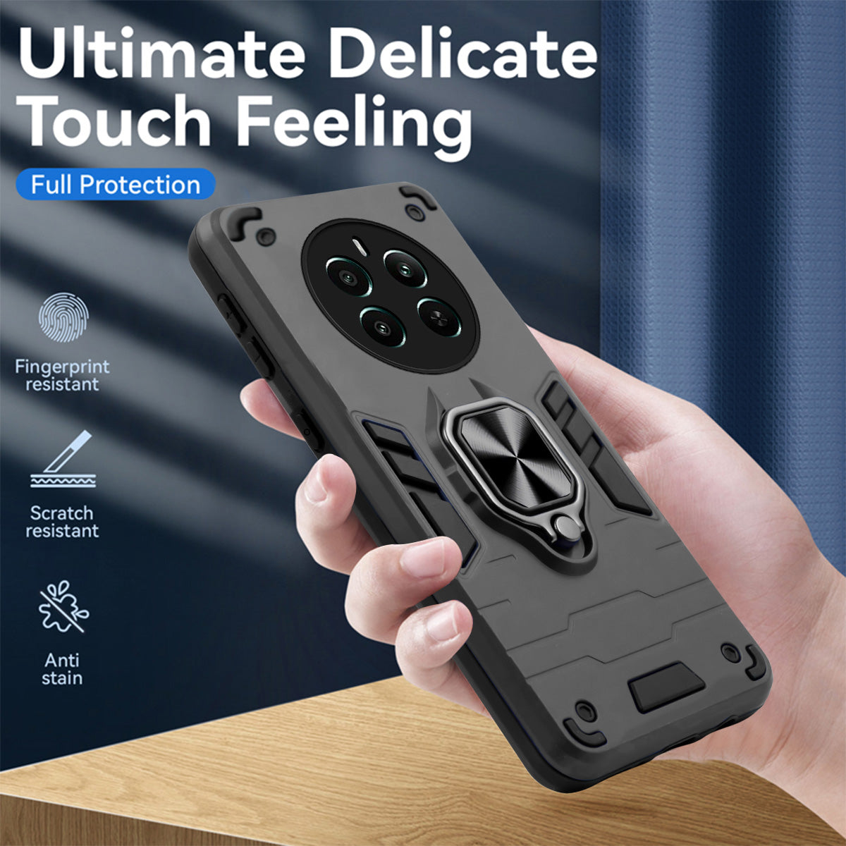 For Realme Narzo 70 Pro Back Cover Case (Shockproof Polycarbonate Dual Layer Hybrid Armor)