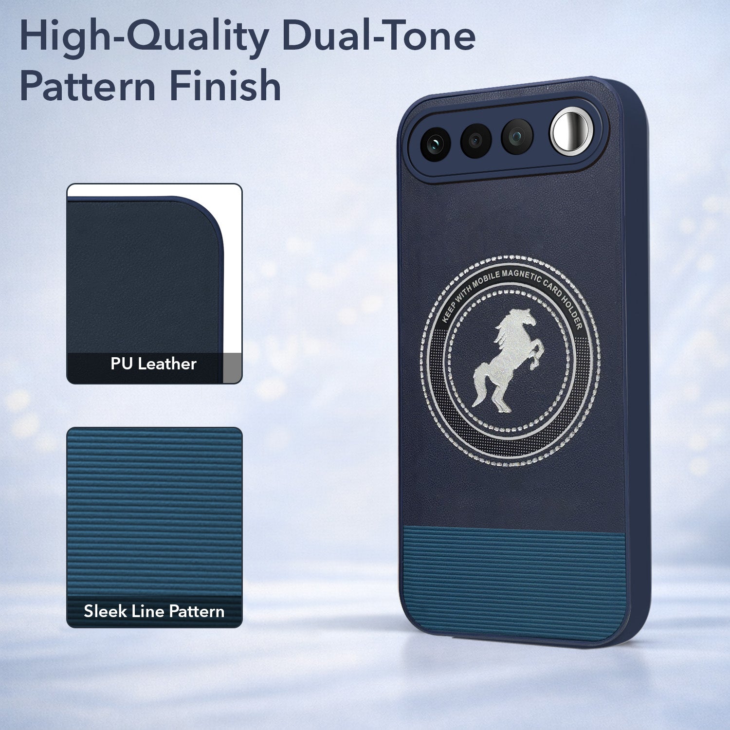 For Realme 16 Back Cover Case PU Leather Finish (Professional Minimalist Texture | MagSafe Compatile | Camera Protection | Sleek Sober Formal)