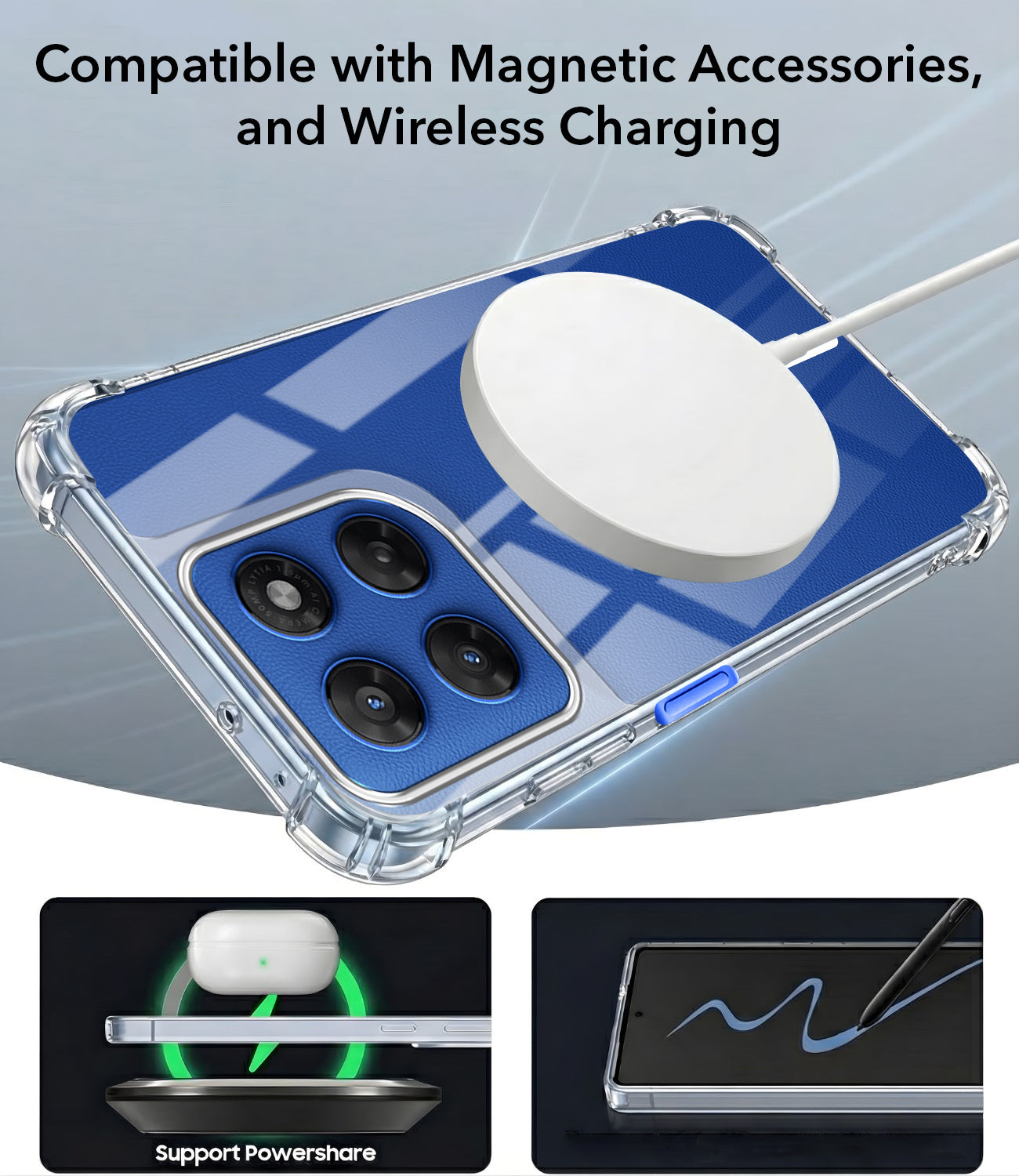 For Motorola Moto G37 Power Back Cover Shockproof Crystal-Clear (Magsafe Wireless Support | Drop & Camera Protection | Hard Polycarbonate)