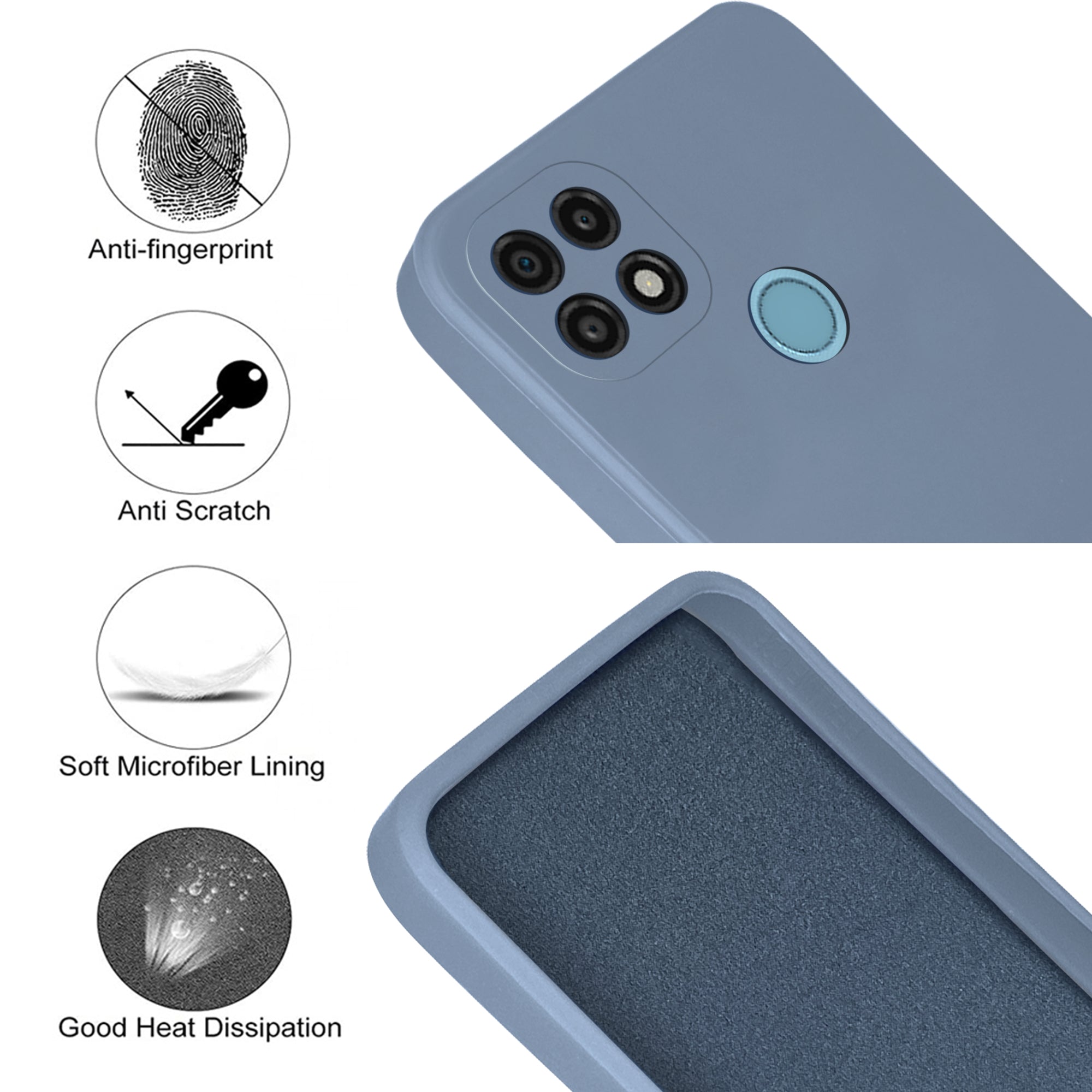 For Realme Narzo 70 Pro Back Cover Case (Matte Finish Silicone with Inside Fiber Cloth)