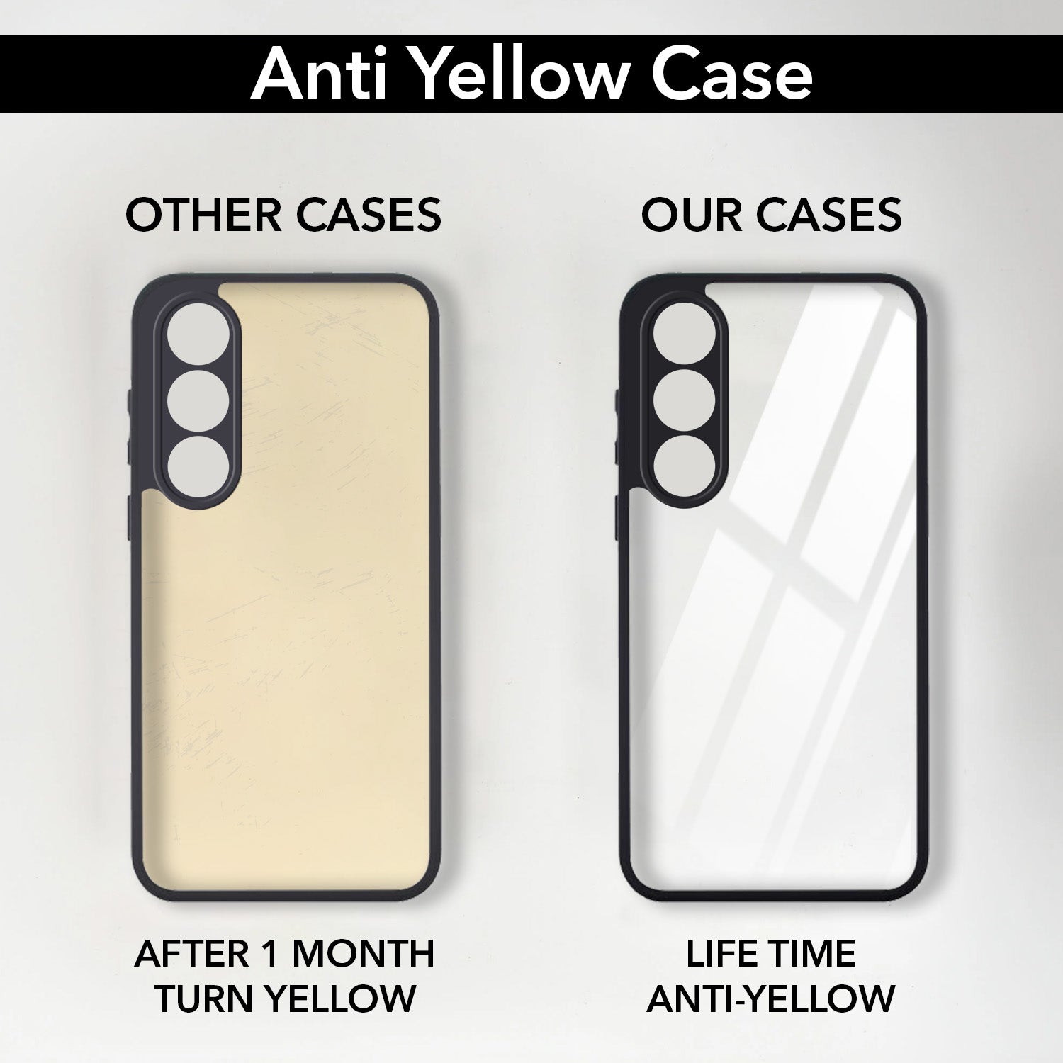 For Vivo V70 FE 5G Back Cover Case Ultra-Hybrid (Lifetime Anti Yellow | Anti Scratch | Crystal Clear Shockproof)