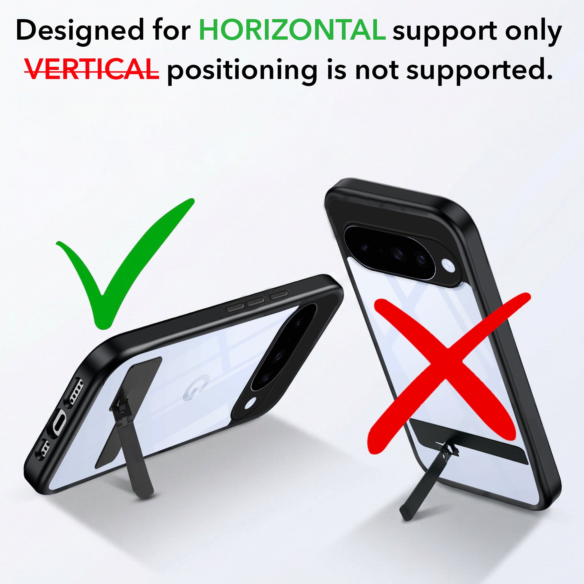 For Google Pixel 10 Back Cover Case (Built-in Stand | Lifetime Anti Yellow | Kickstand Shockproof | Camera Protection | MagSafe Compatible)