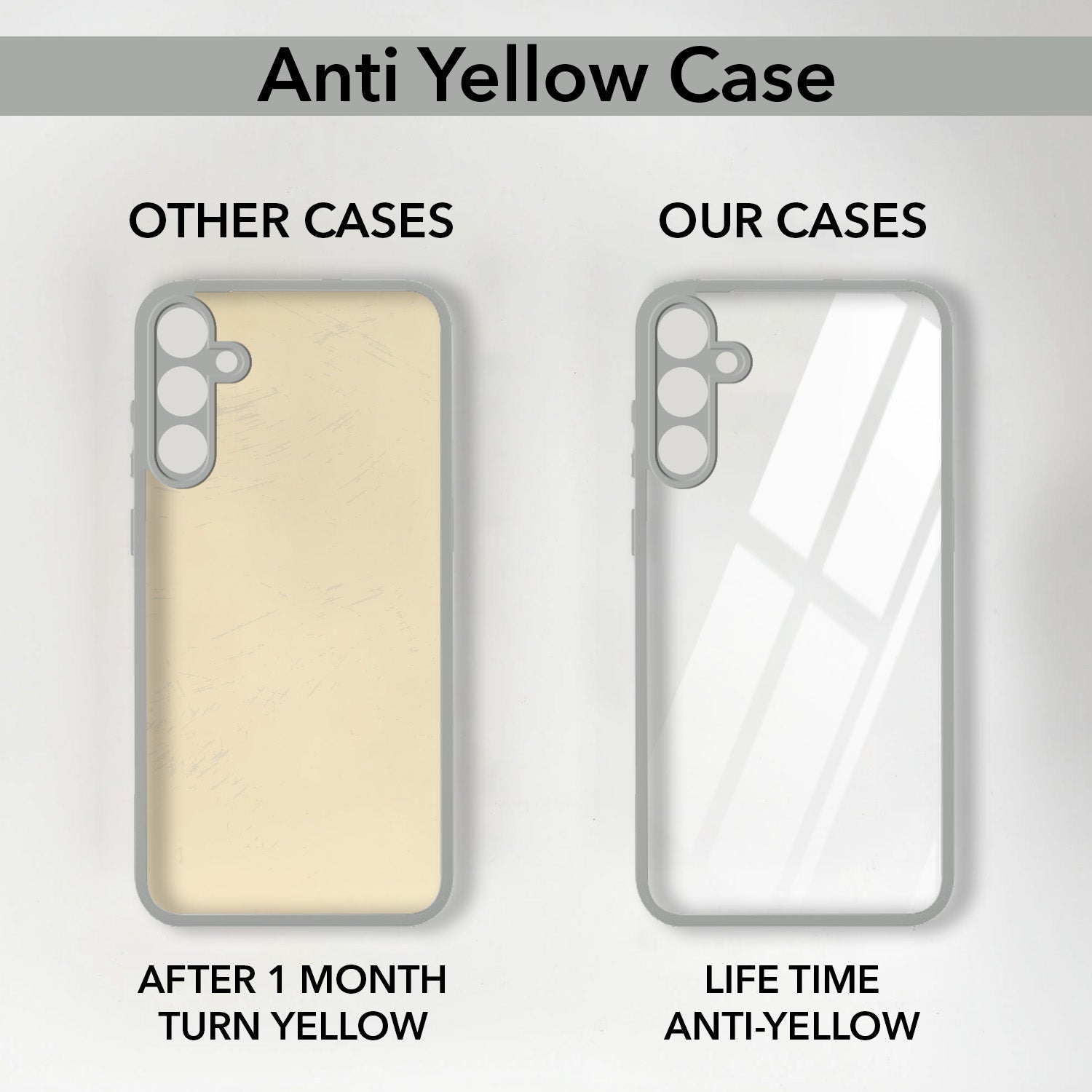For Samsung Galaxy A34 5G Back Cover Case Ultra-Hybrid  (Lifetime Anti Yellow | Anti Scratch | Crystal Clear Shockproof)