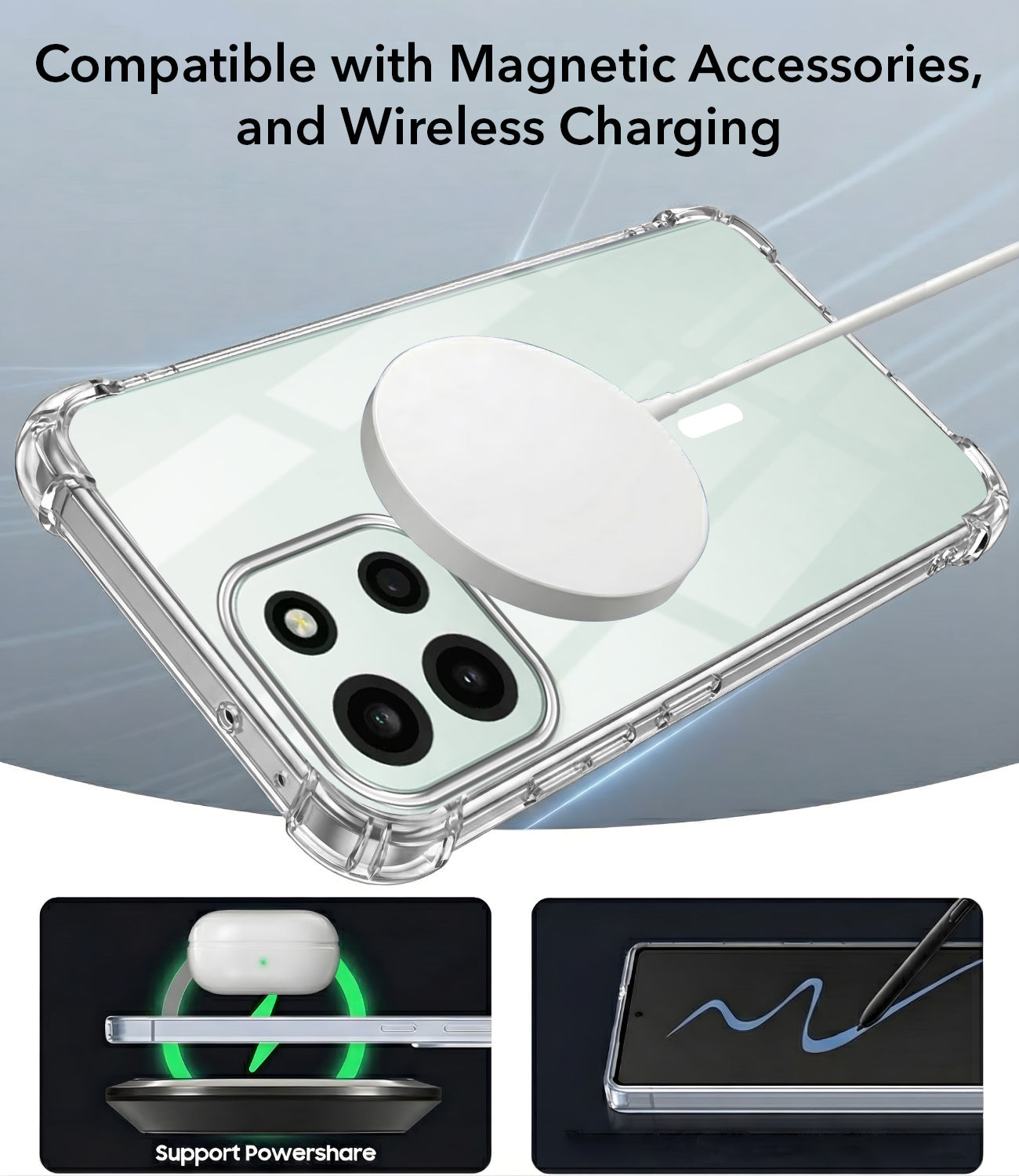 For Oneplus Nord 6 Back Cover Shockproof Crystal-Clear (Magsafe Wireless Support | Drop & Camera Protection | Hard Polycarbonate)
