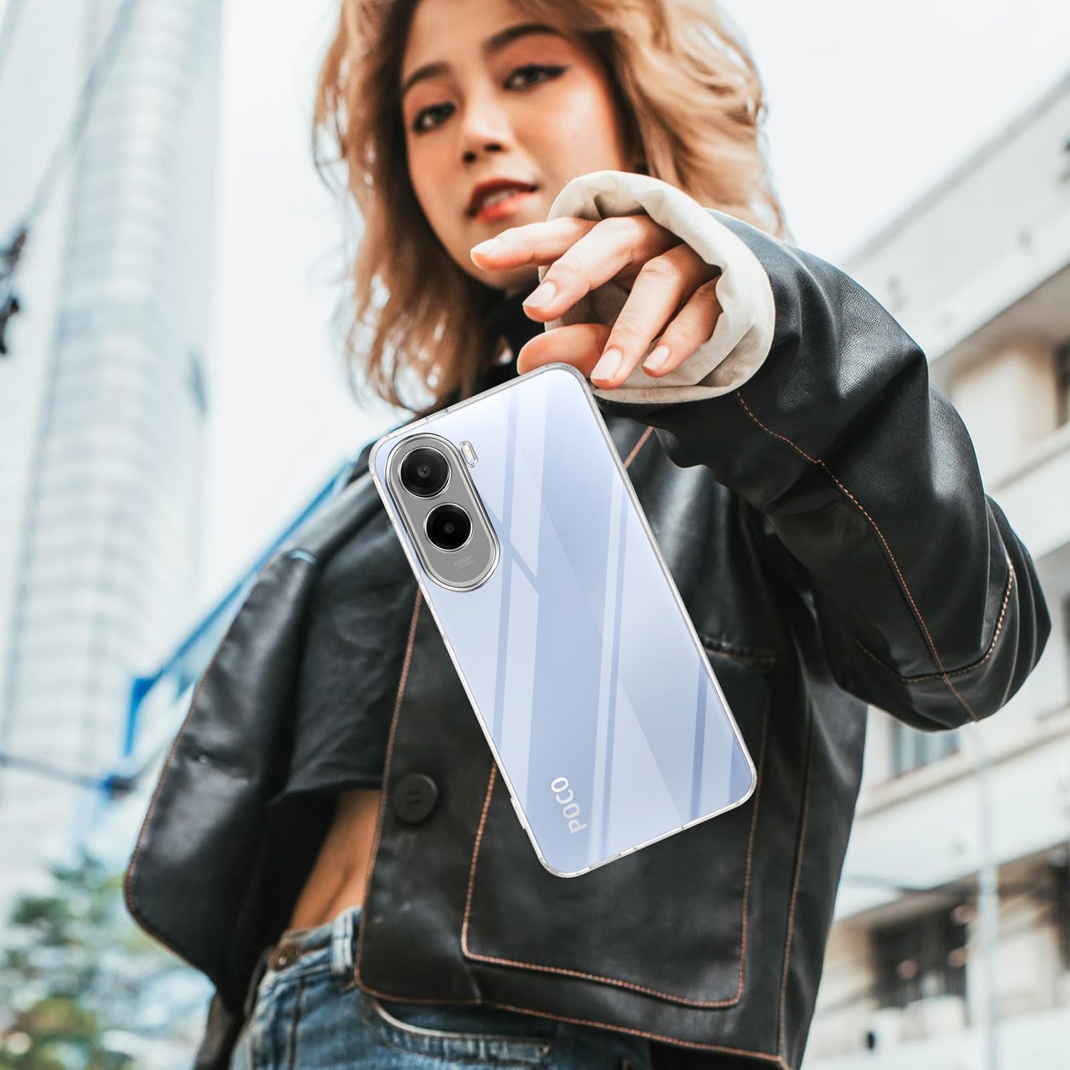 For Poco C81 5G Back Cover Case Silicone (Clear Shockproof Case with Camera Protection | Soft and Flexible | Transparent)