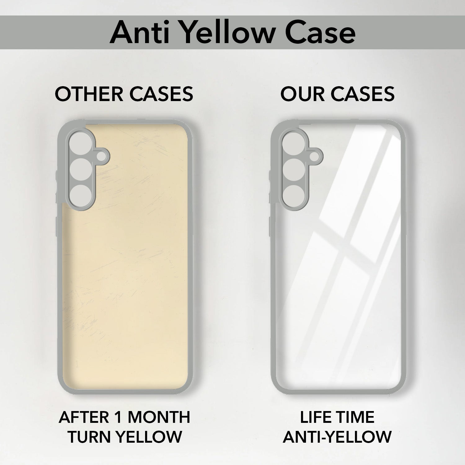 For Samsung Galaxy A54 5G Back Cover Case Ultra-Hybrid (Lifetime Anti Yellow | Anti Scratch | Crystal Clear Shockproof)