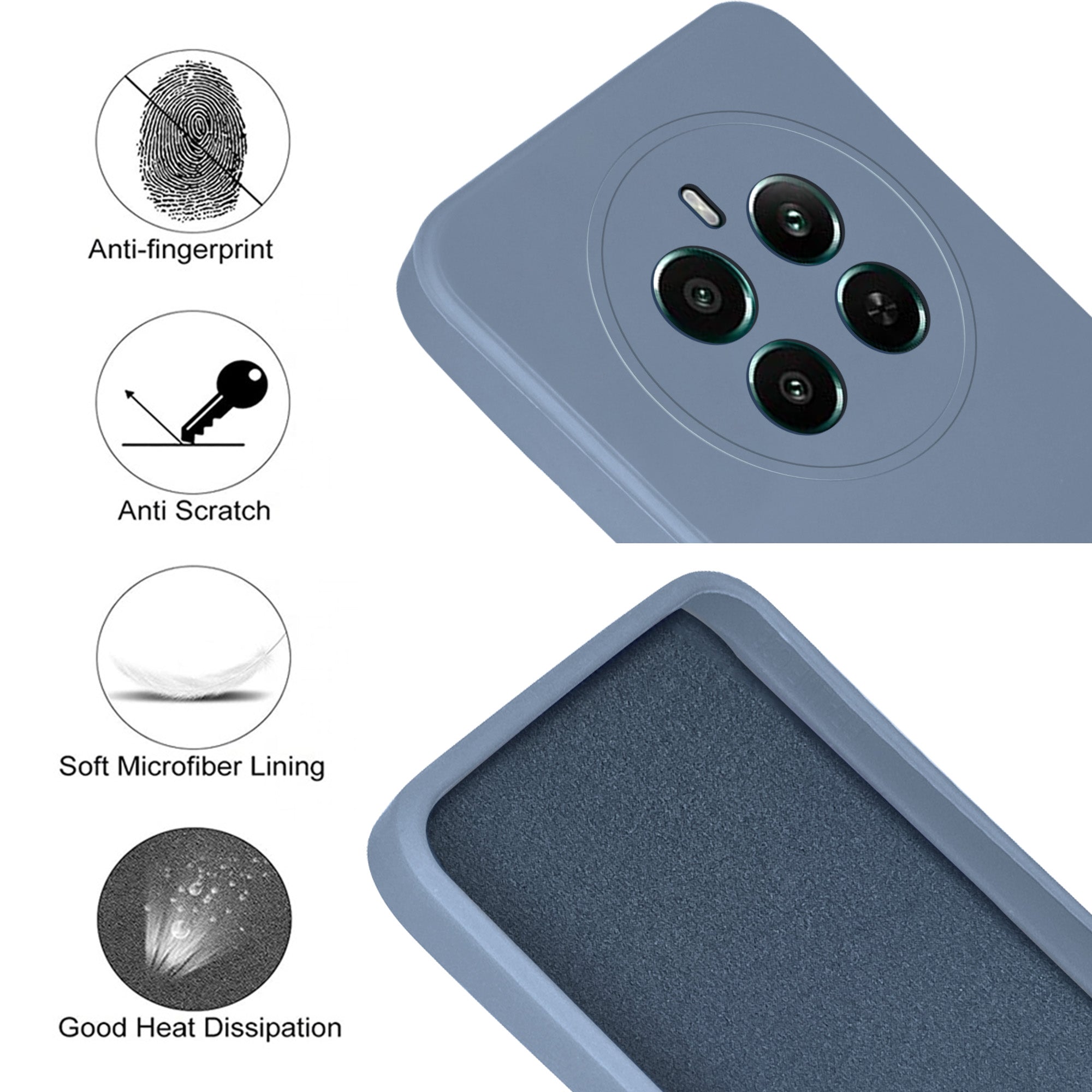 For Realme P1 5G Back Cover Case (Matte Finish Silicone with Inside Fiber Cloth)