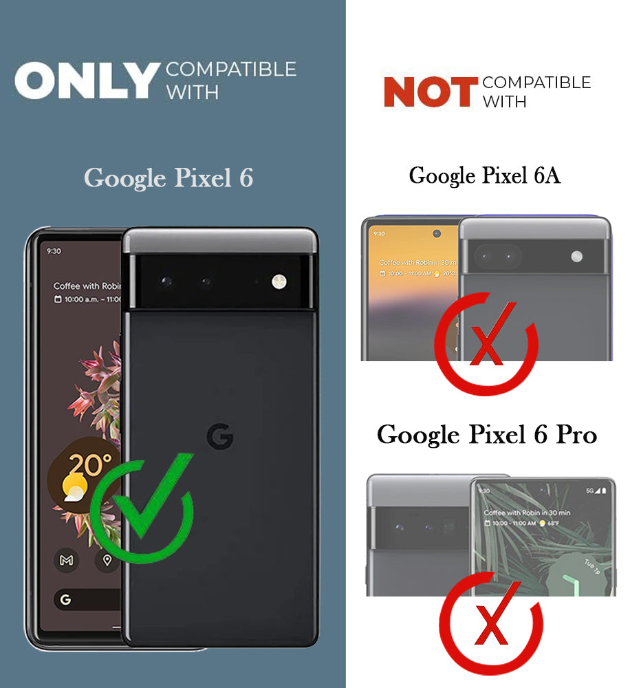 For Google Pixel 6 Pro Back Cover Case (Shockproof with Polycarbonate Clear Panel | Professional Black)