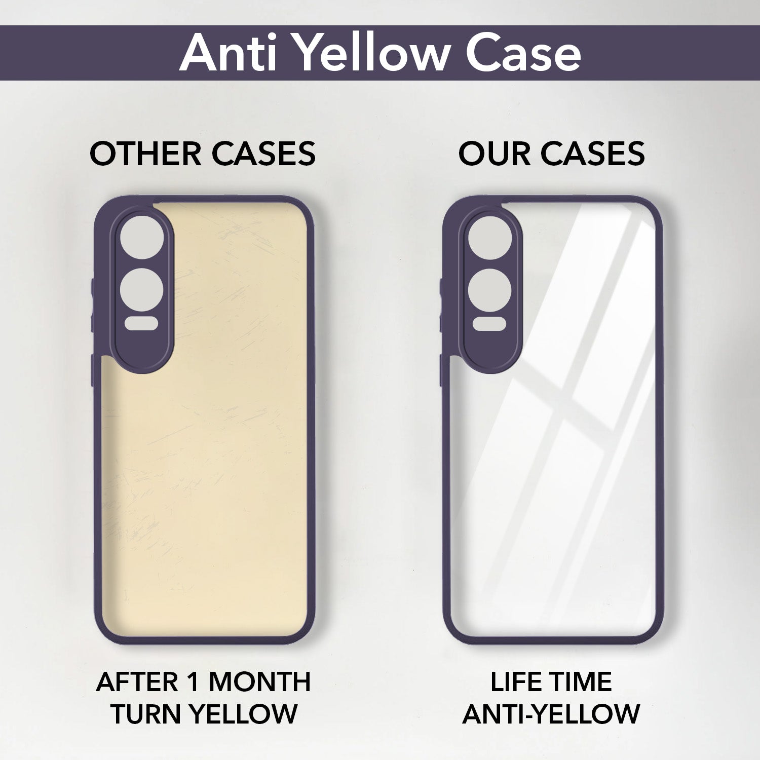 For OnePlus Nord CE 4 Lite Back Cover Case (Lifetime Anti Yellow | Anti Scratch | Crystal Clear Shockproof)