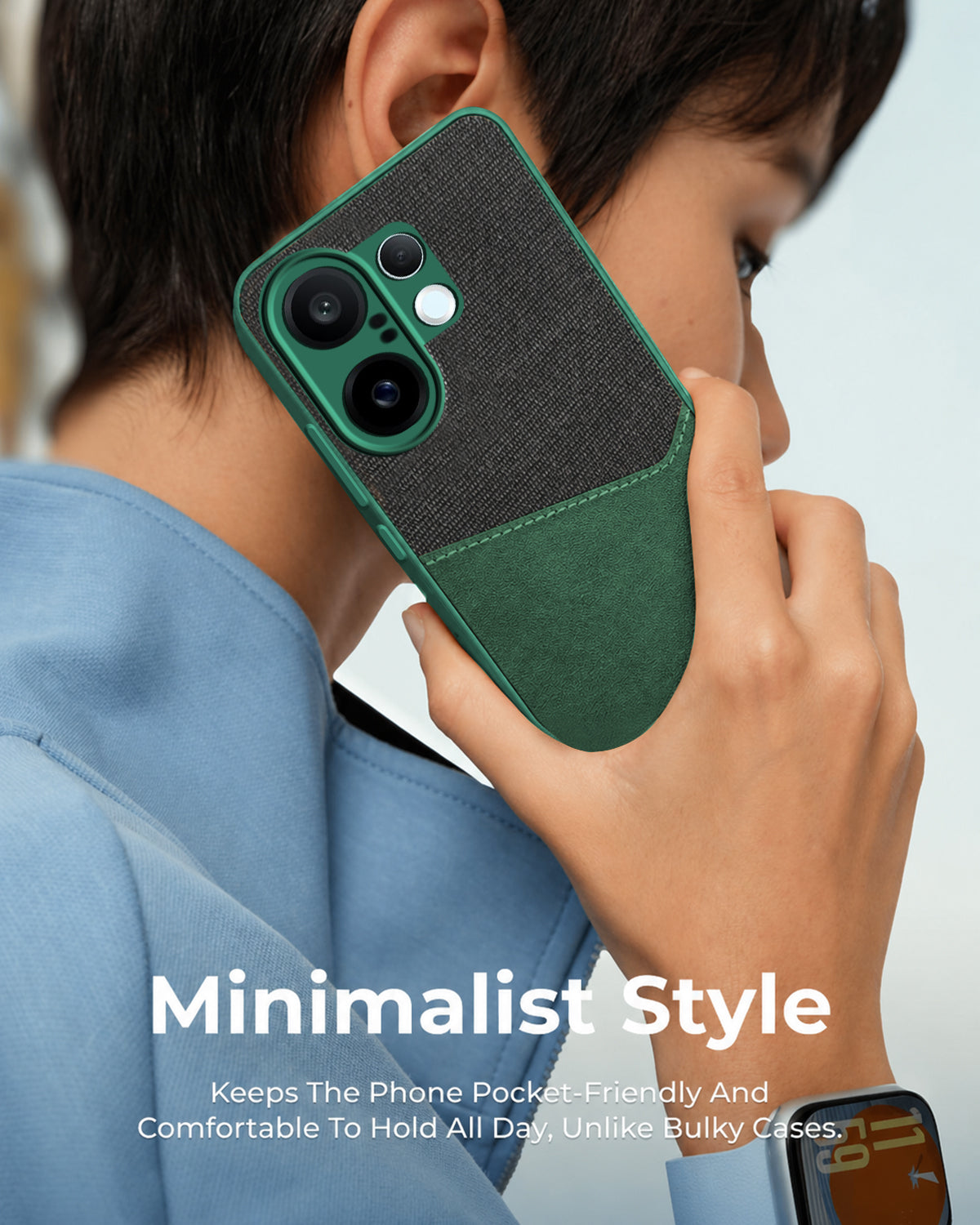 For Vivo X200 FE Back Cover Case (Dual PU Leather Stitch | Professional Minimalist | Soft and Flexible)
