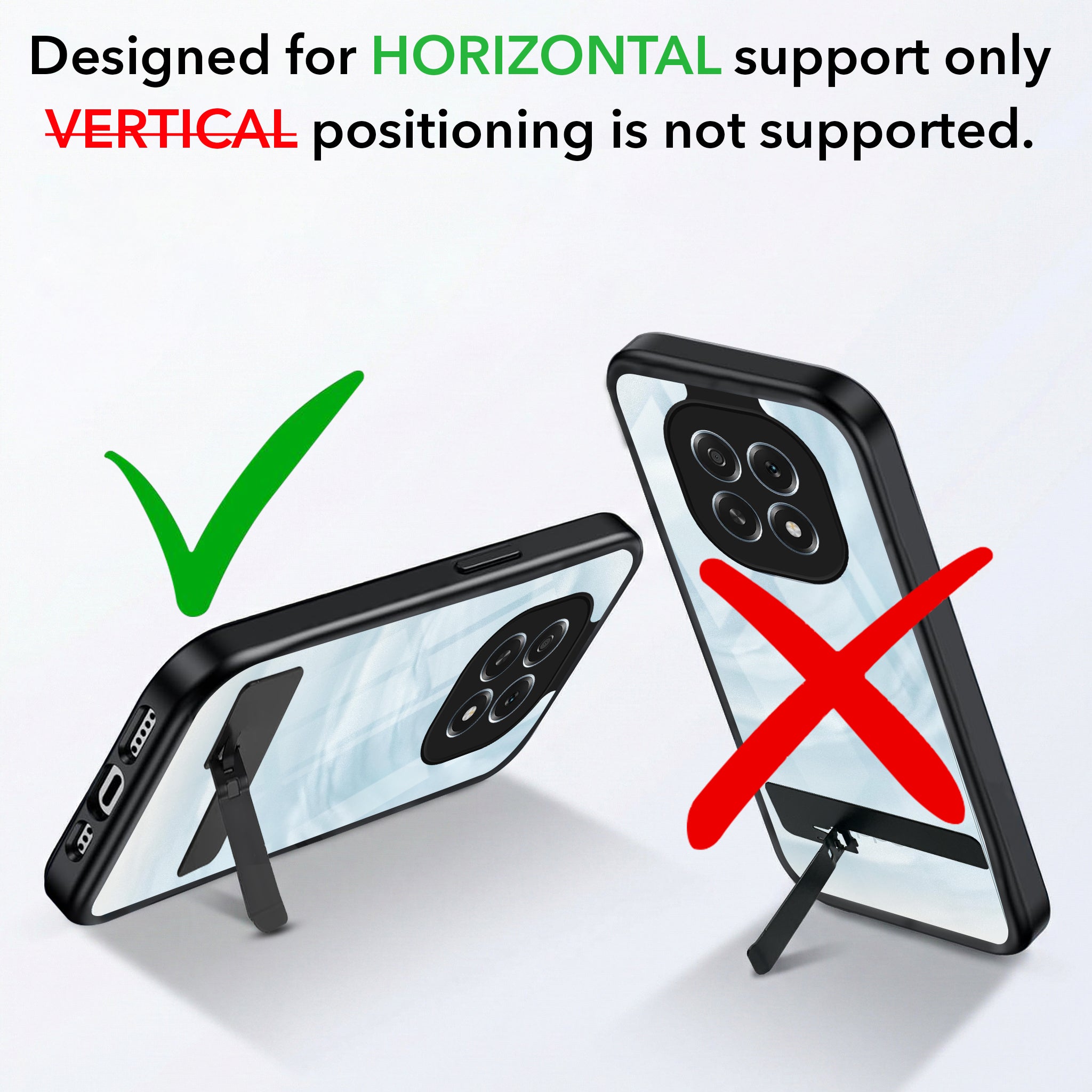 For Oppo F29 Back Cover Case (Built-in Stand | Lifetime Anti Yellow | Kickstand Shockproof | Camera Protection | MagSafe Compatible)
