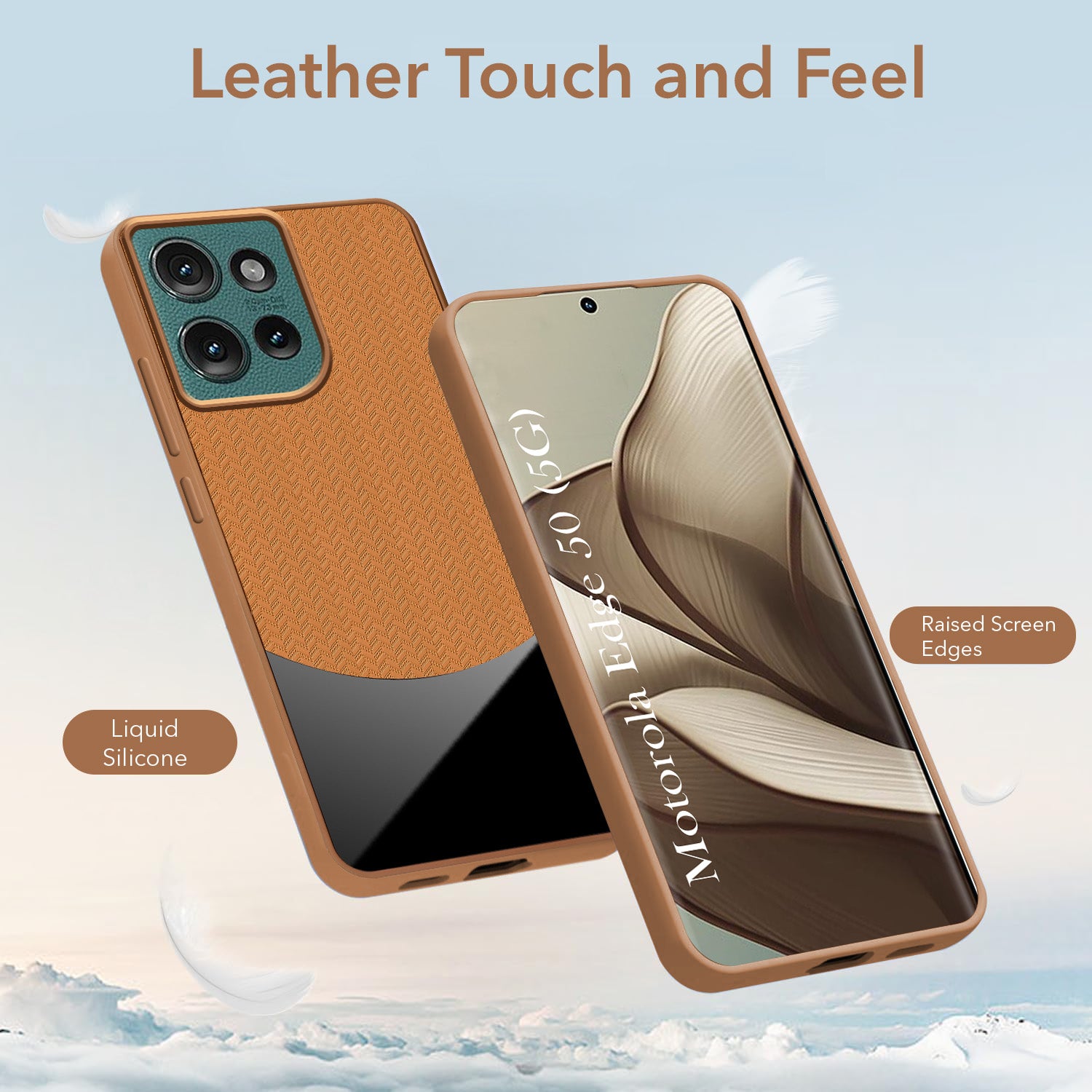 For Motorola Moto Edge 50 5G Silicone Finish Back Cover Case  (Premium Minimalist Professional Feel | Camera Protection Bump)