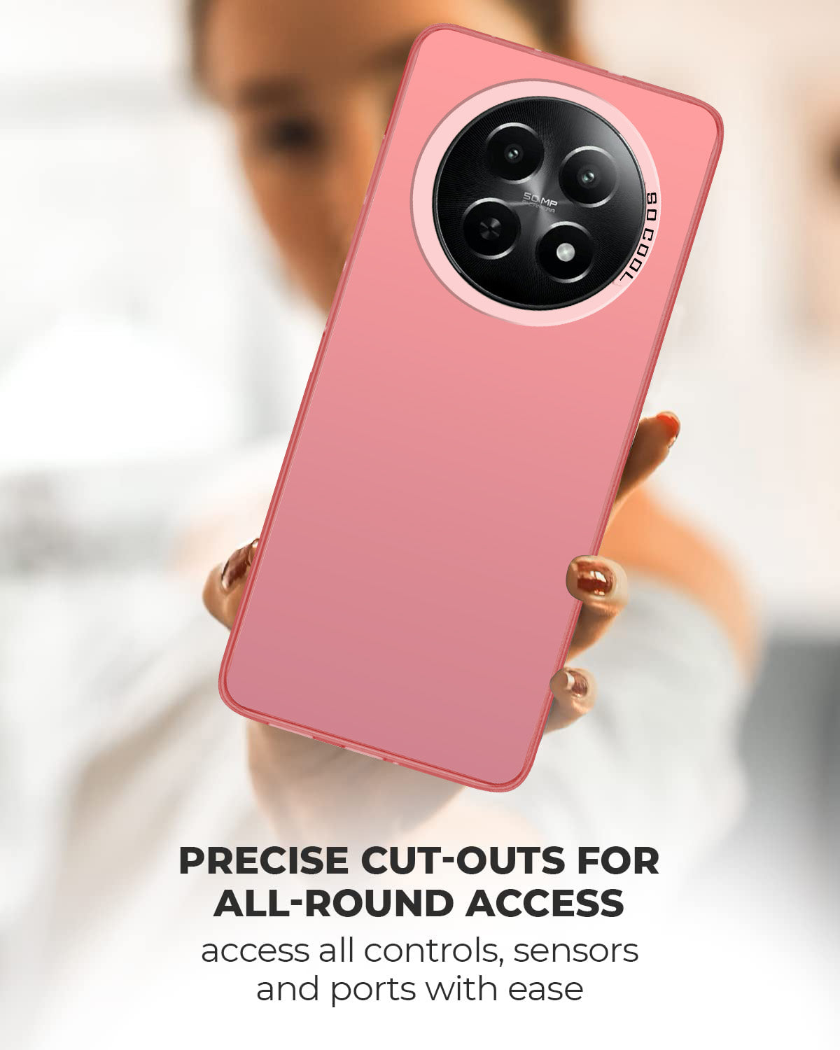 For Realme 12 | Realme 12X Hard Back Cover Case (Velvet Touch | Professional Glossy Finish | Camera Protection Bump)