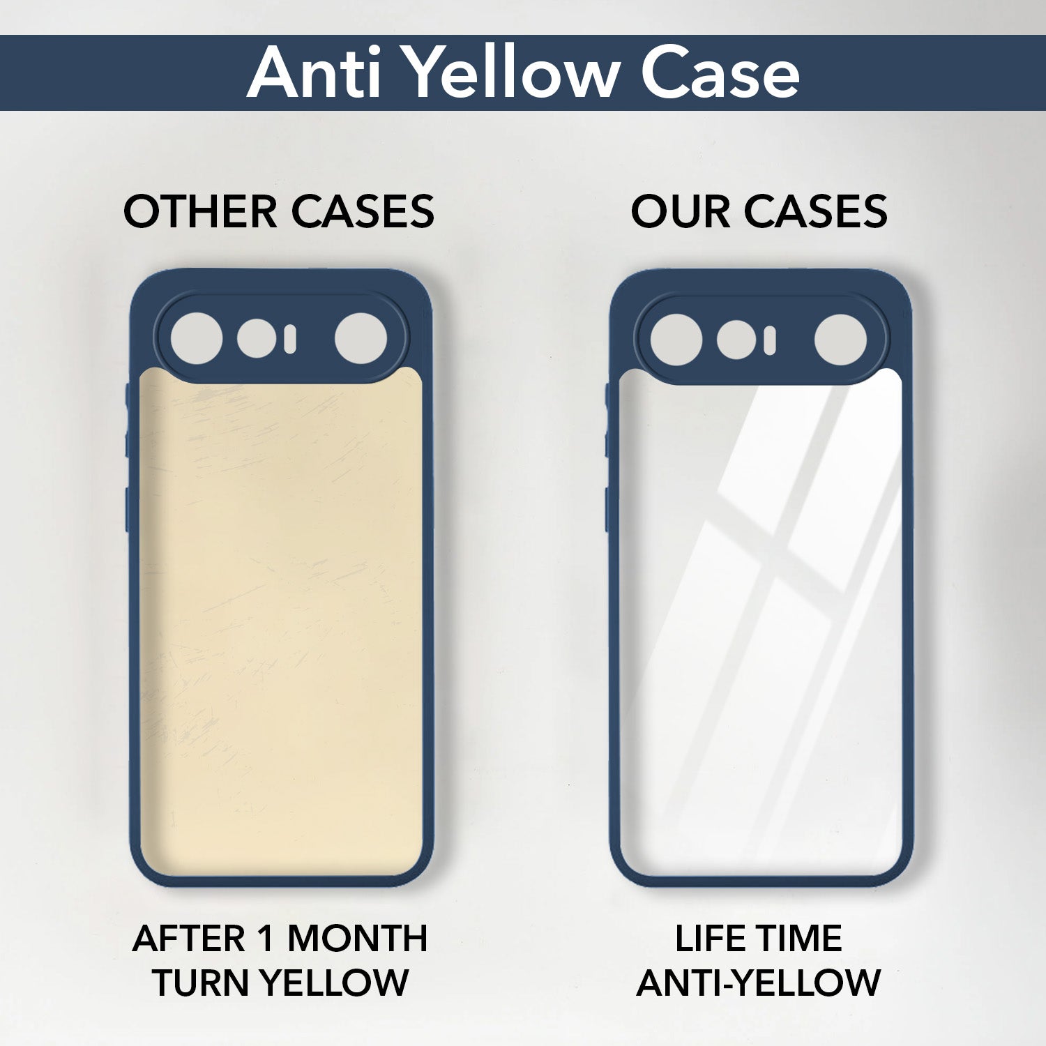 For Vivo X300 FE Back Cover Case Ultra-Hybrid (Lifetime Anti Yellow | Anti Scratch | Crystal Clear Shockproof)