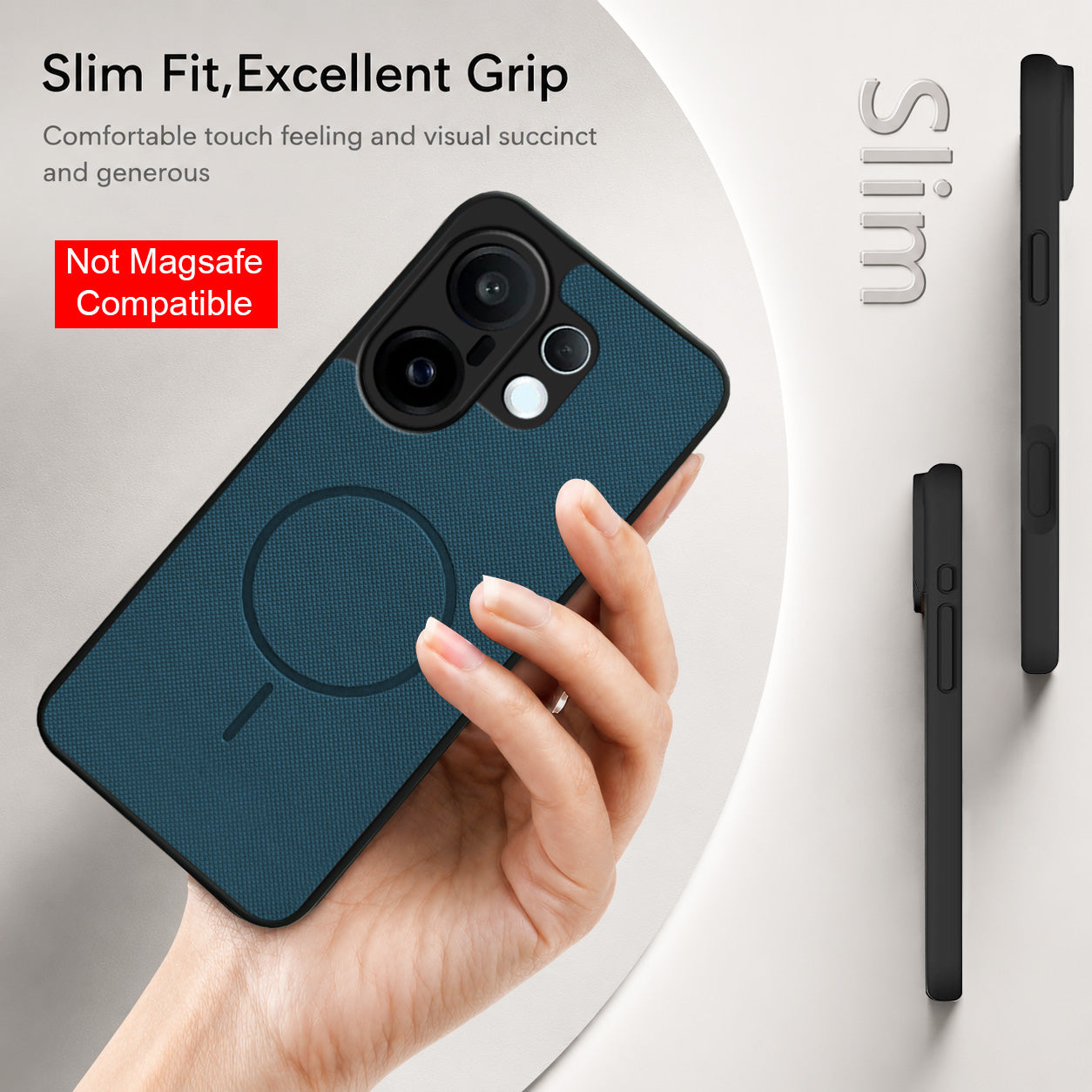 For Vivo X200 FE Back Cover Case PU Leather (Texture Grip Design | Professional Minimalist | Camera Protection | Soft and Flexible)