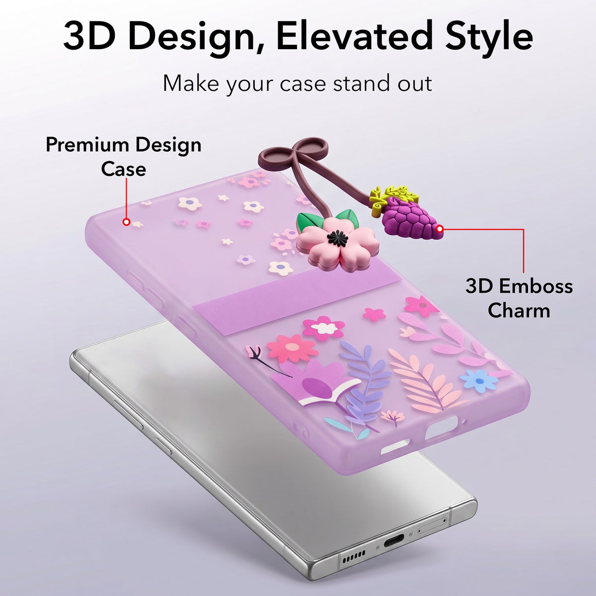 For Samsung Galaxy S26 Ultra Back Cover Case (3D Cute Cartoons | Hard Back Side Soft | Matte Premium Finish | HD Printing)