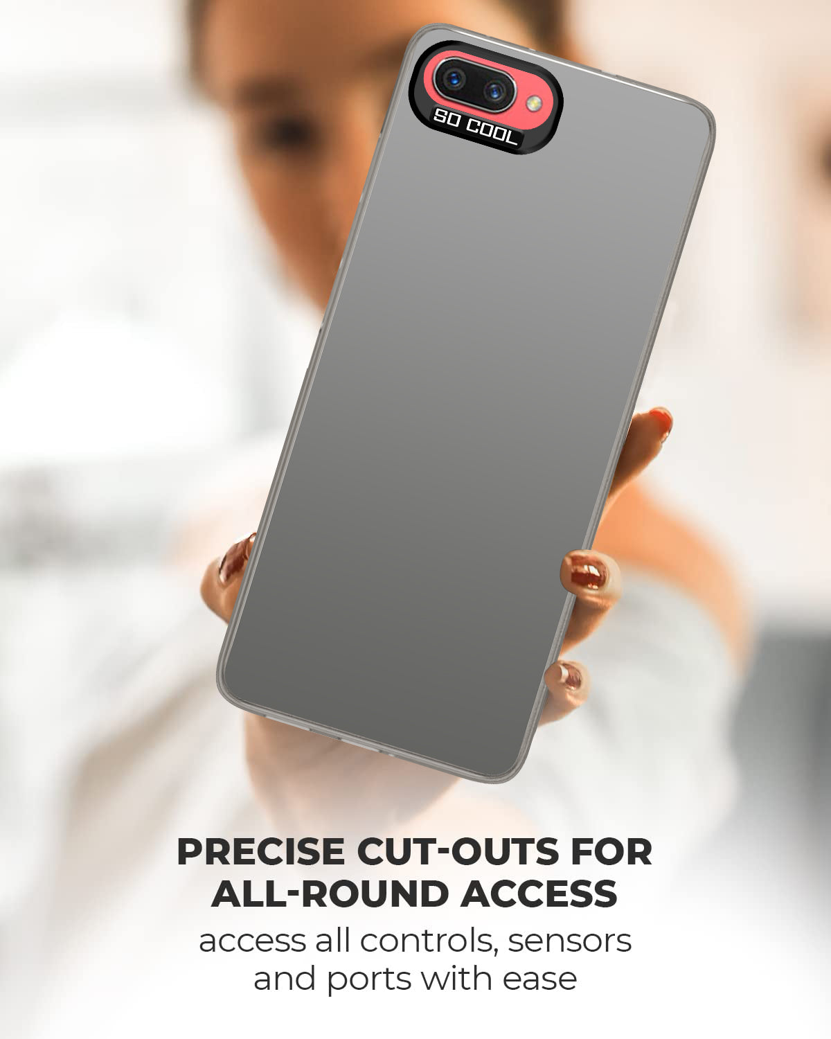 For Realme C1 Hard Back Cover Case (Velvet Touch | Professional Glossy Finish | Camera Protection Bump)