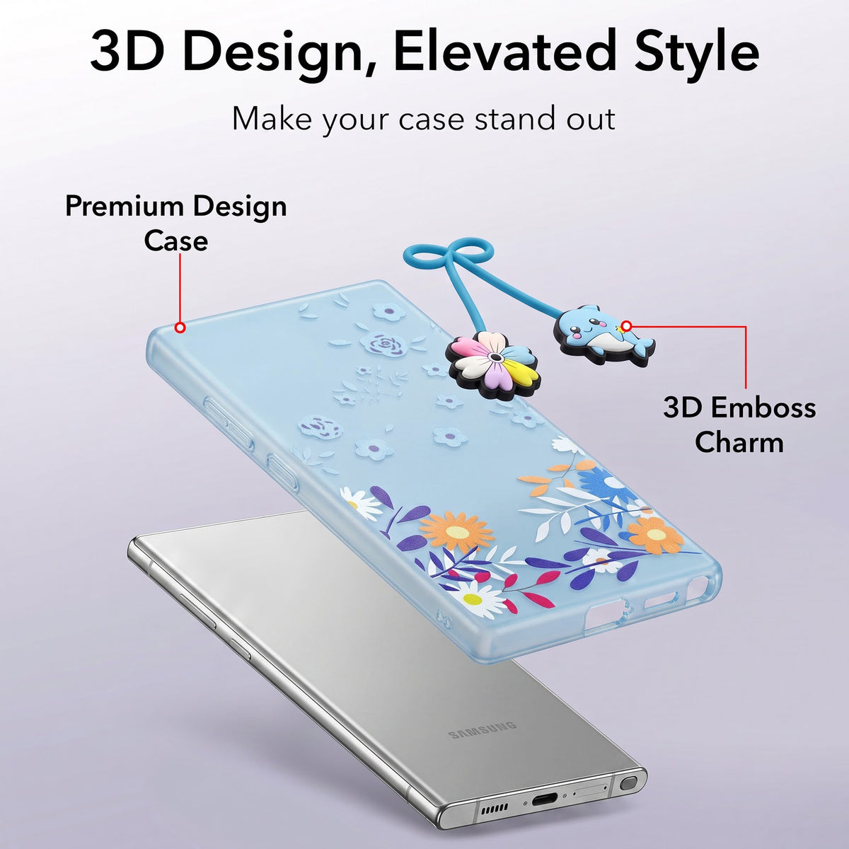 For Samsung Galaxy S26 Ultra Back Cover Case (3D Cute Cartoons | Hard Back Side Soft | Matte Premium Finish | HD Printing)