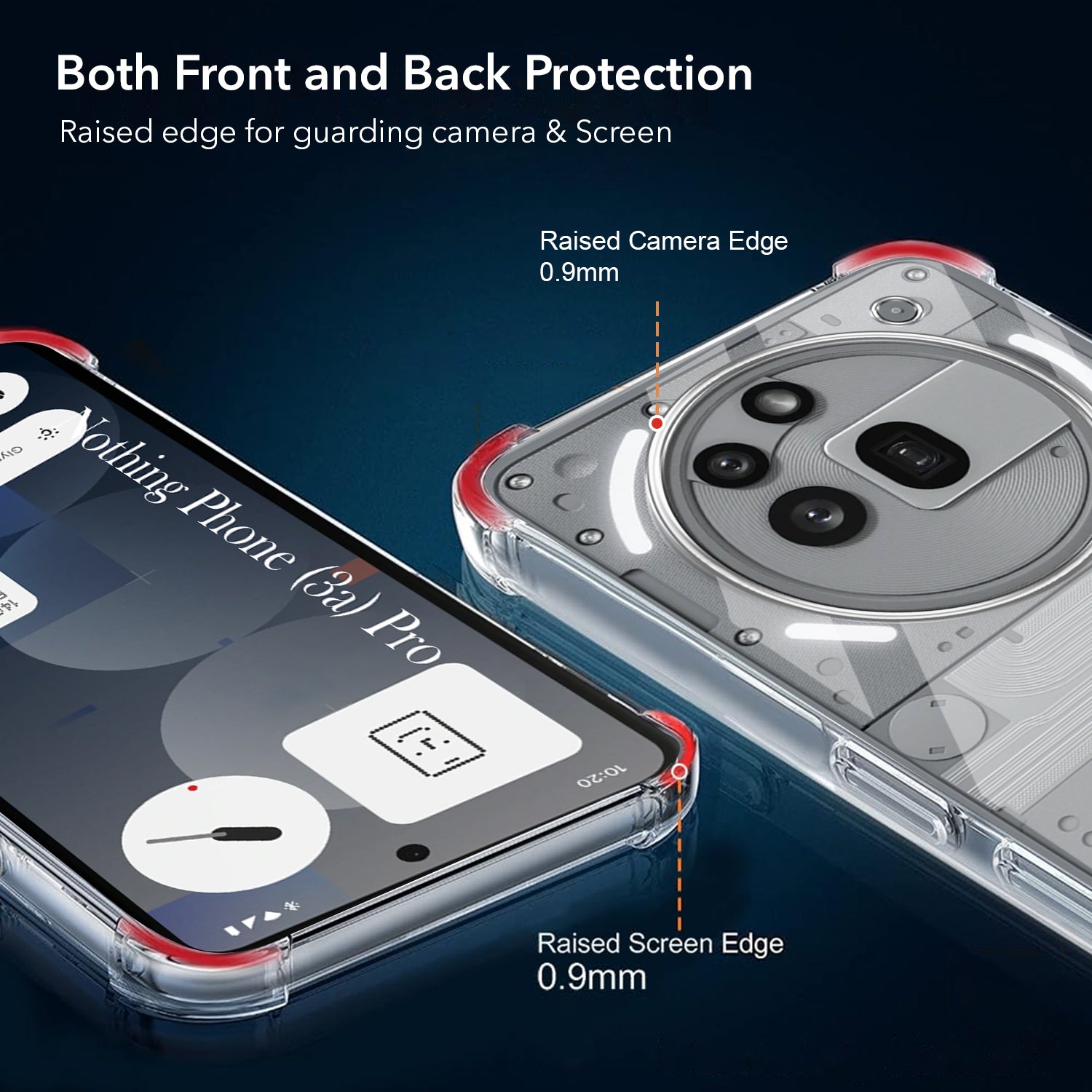 For Nothing Phone 3A Pro 5G Shockproof Crystal-Clear Back Cover ( Drop & Camera Protection | Hard Polycarbonate)