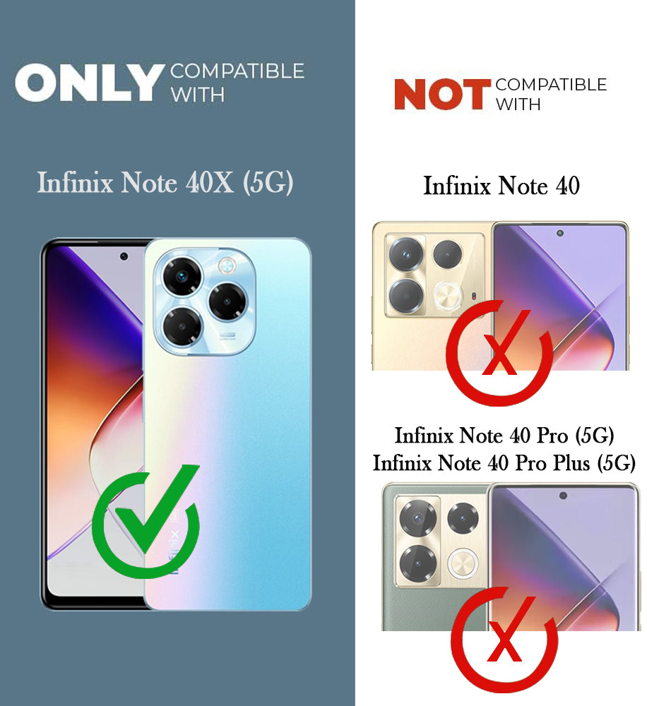 For Infinix Note 40X 5G Back Cover Case (Lifetime Anti Yellow | Anti Scratch | Crystal Clear Shockproof)