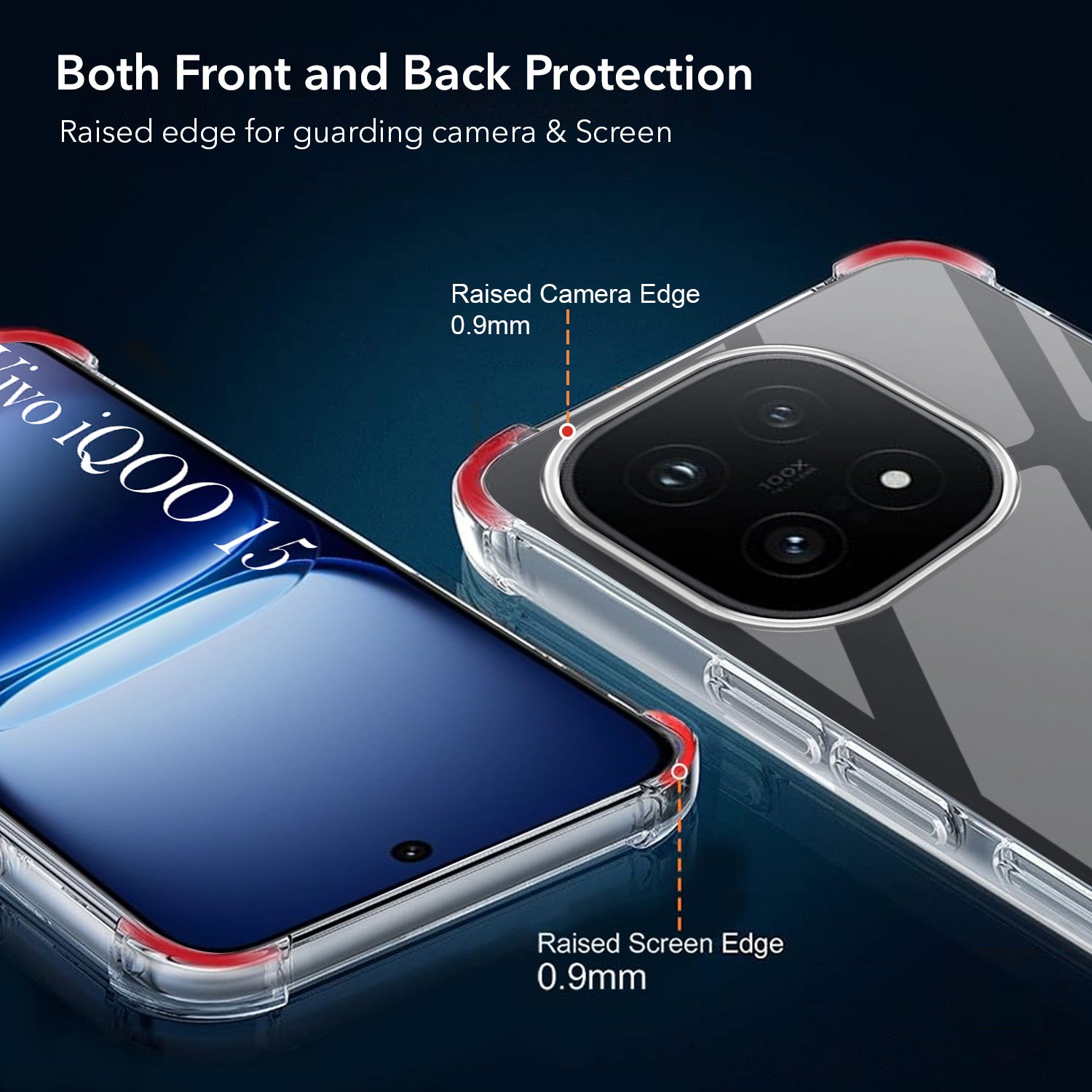 For Vivo iQOO 15 5G Back Cover Shockproof Crystal-Clear (Drop & Camera Protection | Hard Polycarbonate)