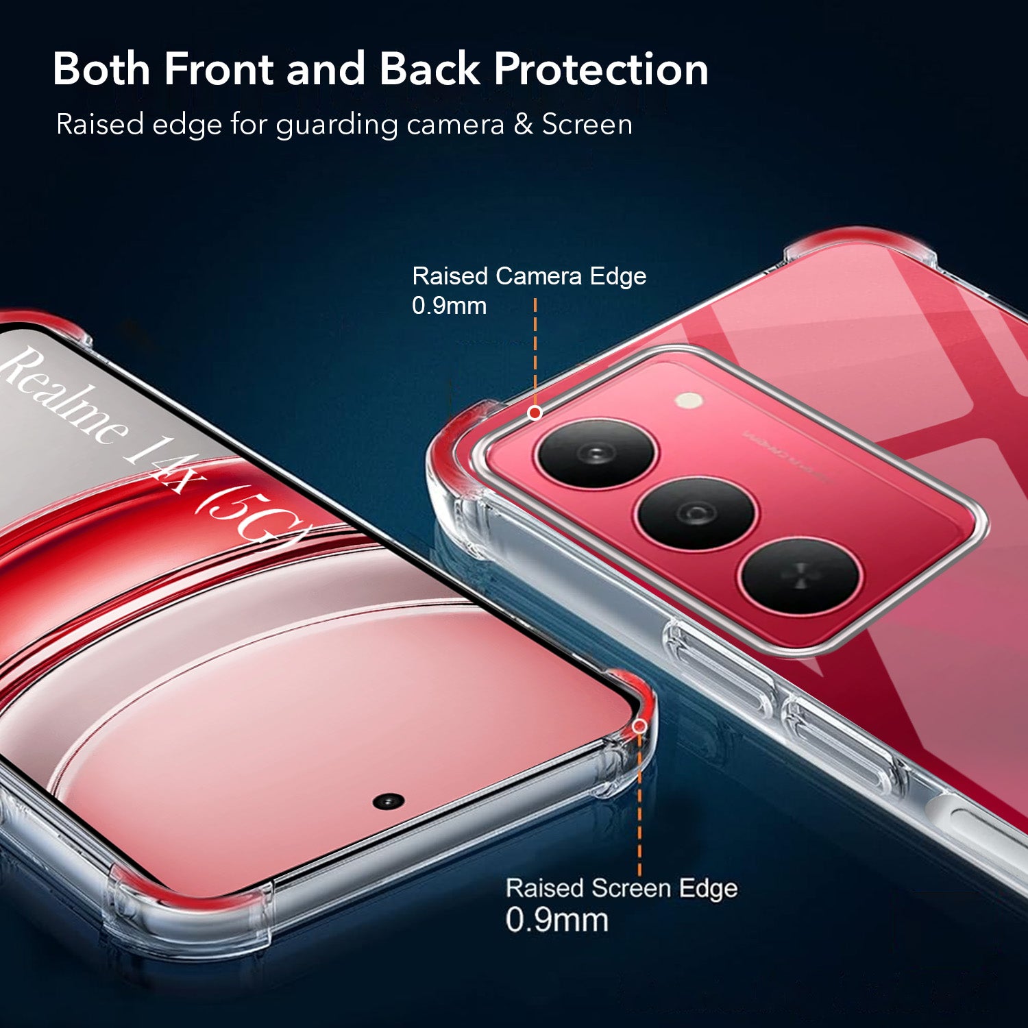 For Realme 14X Back Cover Shockproof Crystal-Clear (Drop & Camera Protection | Hard Polycarbonate)