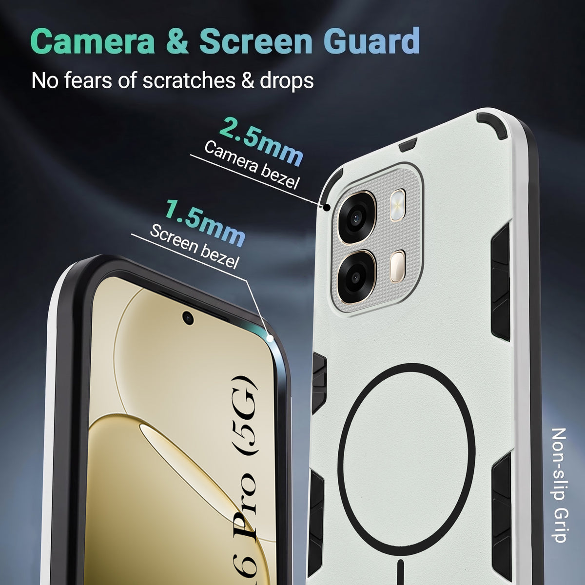 For Oppo A6 Pro Back Cover Case (Slim Hybrid Armor | Shockproof Camera Protection | Rugged Dual Layer)