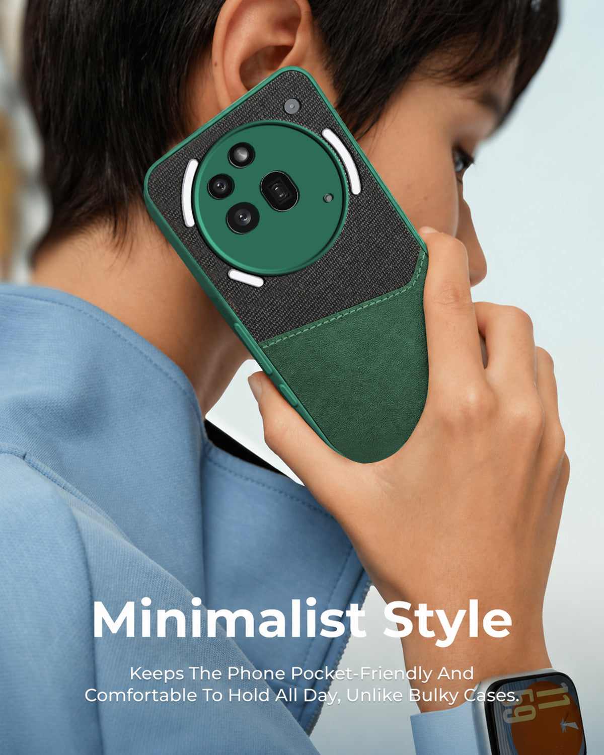 For Nothing Phone 3A Pro 5G Back Cover Case  (Dual PU Leather Stitch | Professional Minimalist | Soft and Flexible)