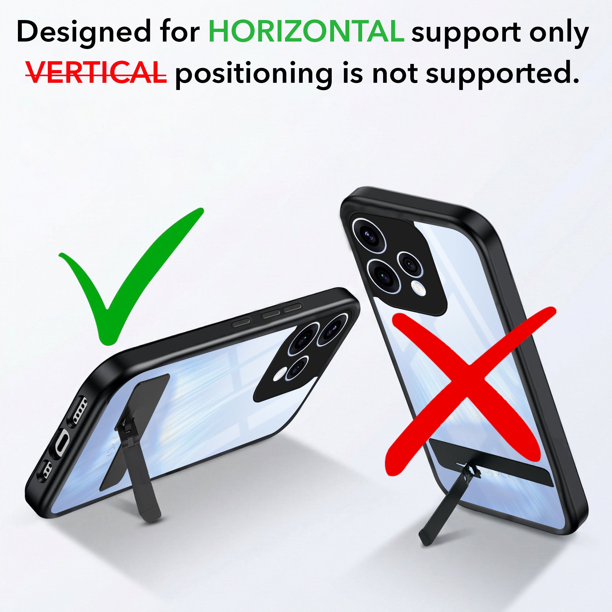 For Oppo Reno15 5G | Oppo Reno 15 5G Back Cover Case (Built-in Stand | Lifetime Anti Yellow | Kickstand Shockproof | Camera Protection | MagSafe Compatible)