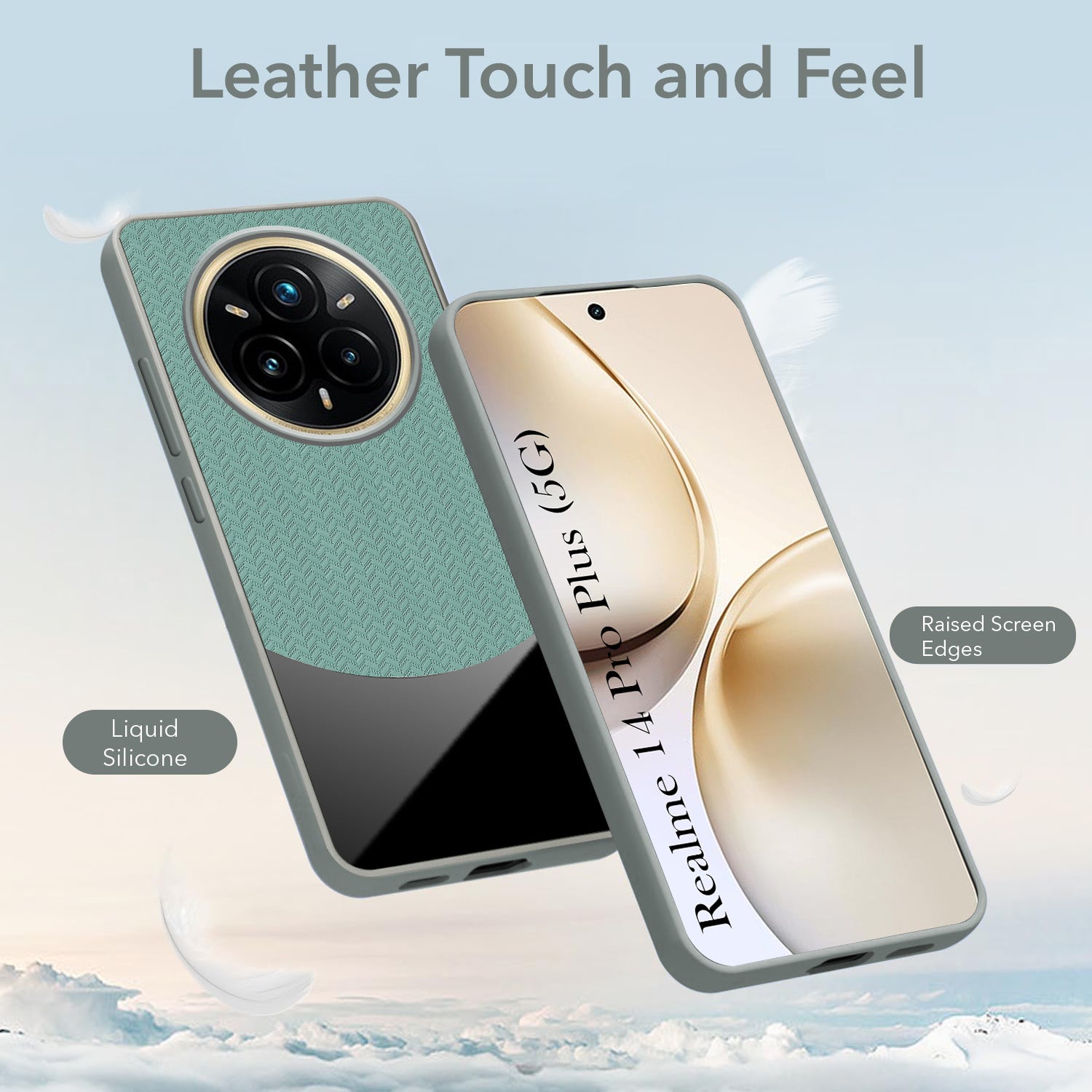 For Realme 14 Pro Plus 5G Silicone Finish Back Cover Case  (Premium Minimalist Professional Feel | Camera Protection Bump)